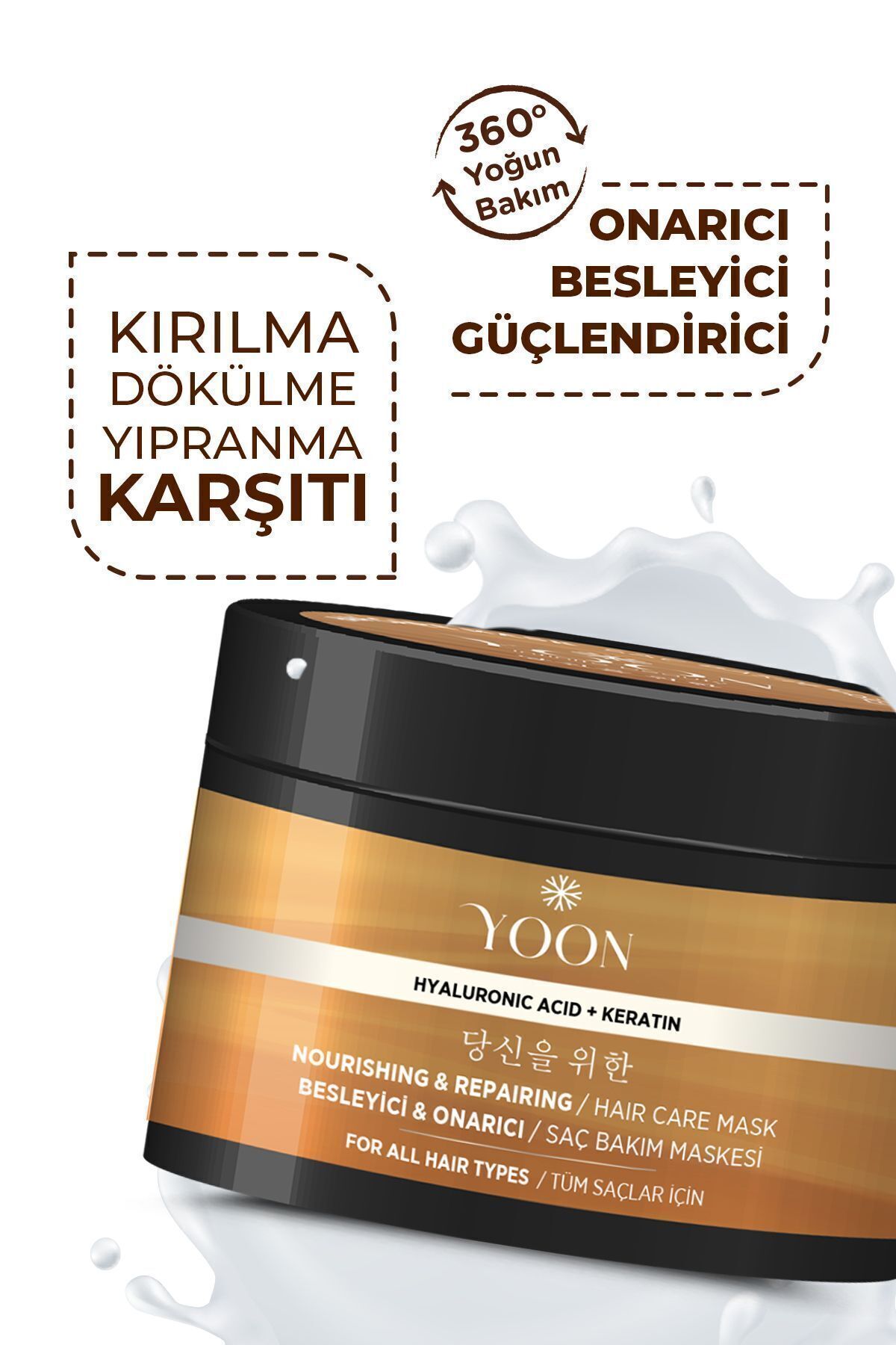 3'lü Onarıcı Saç Bakım Seti, Tuzsuz Şampuan 250ml, Saç Bakım Kremi 200ml, Saç Bakım Maskesi 250ml — Y-8303133 — تصویر 5 از 9