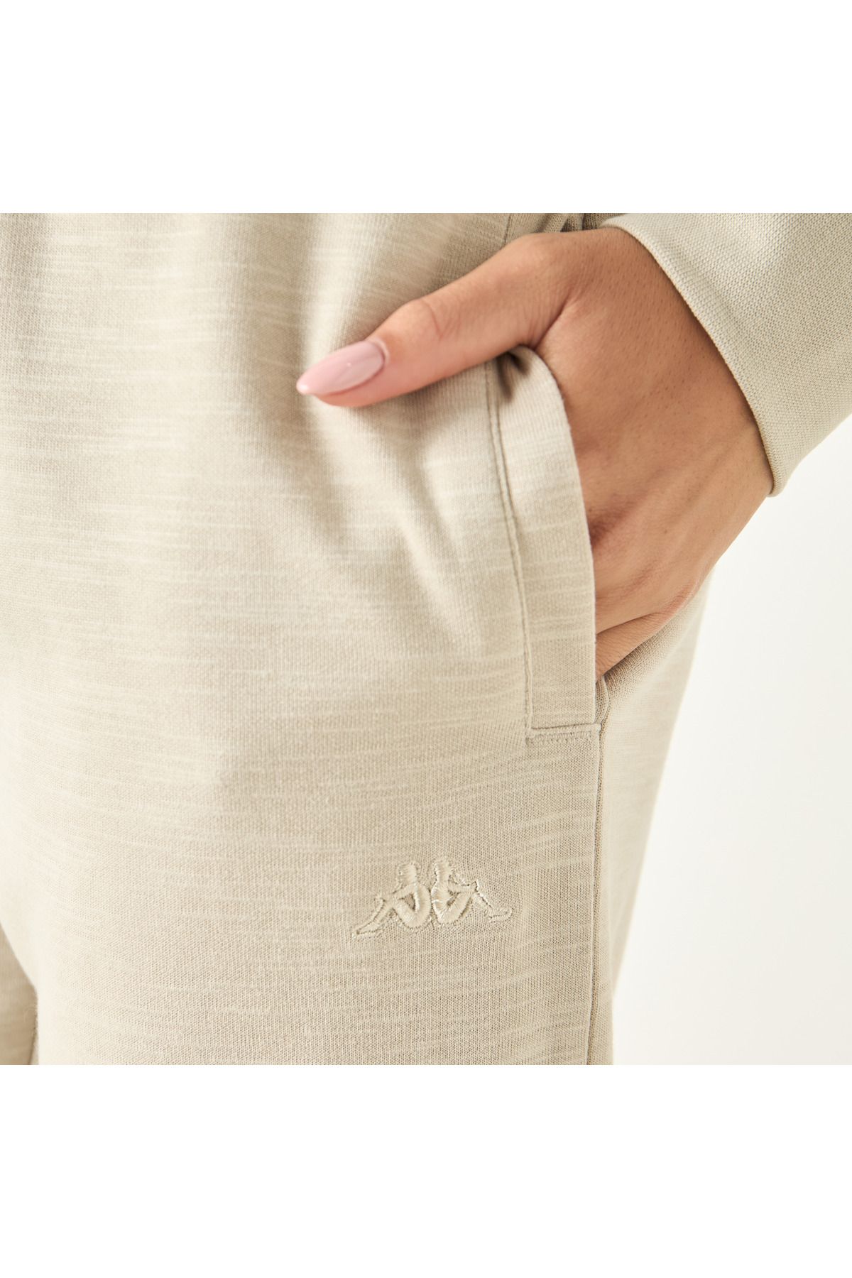 Kappa-Drawstring Closure Joggers With Pockets 4
