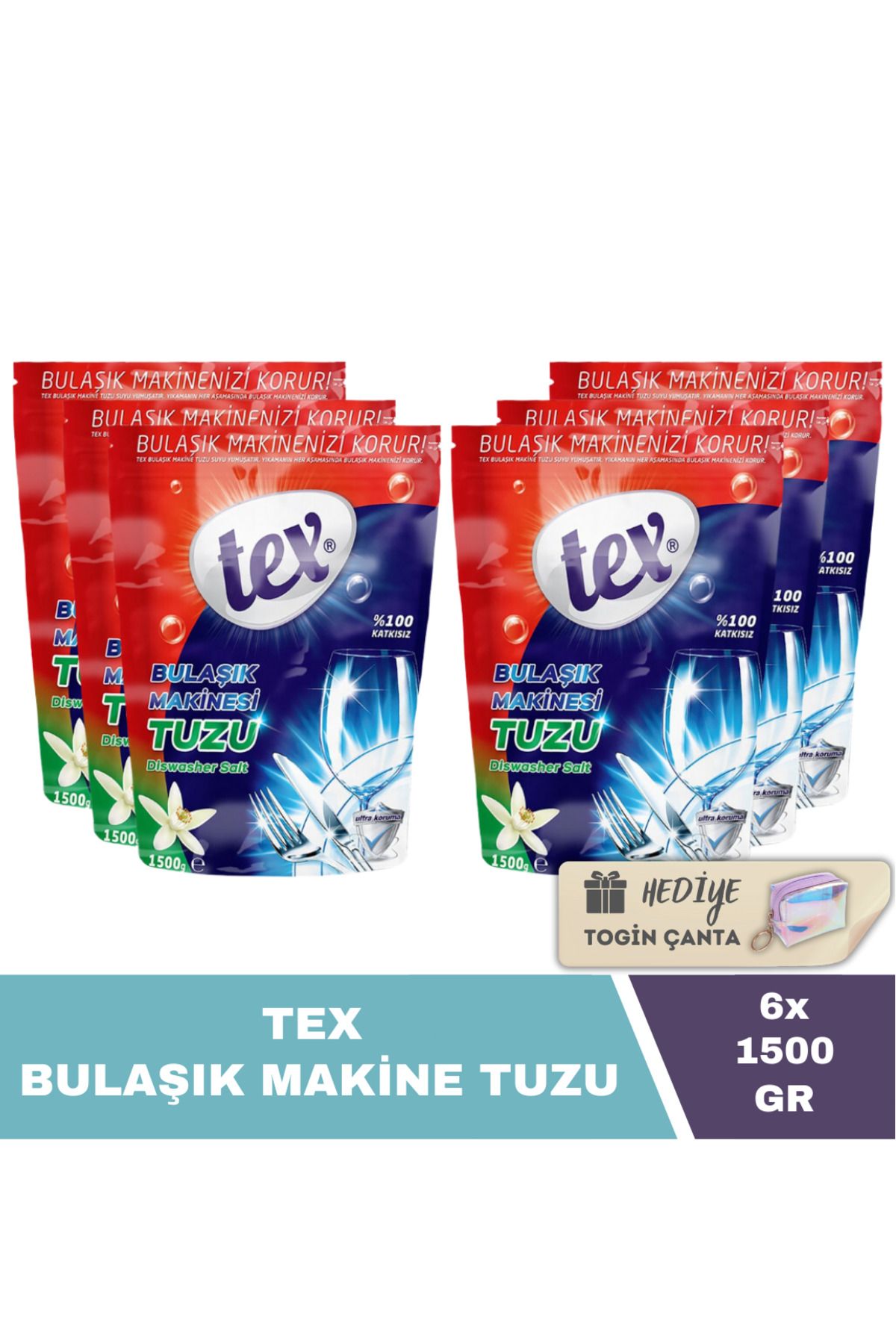 Tex Bulaşık Makinesi Tuzu 1500 gr X6 Adet