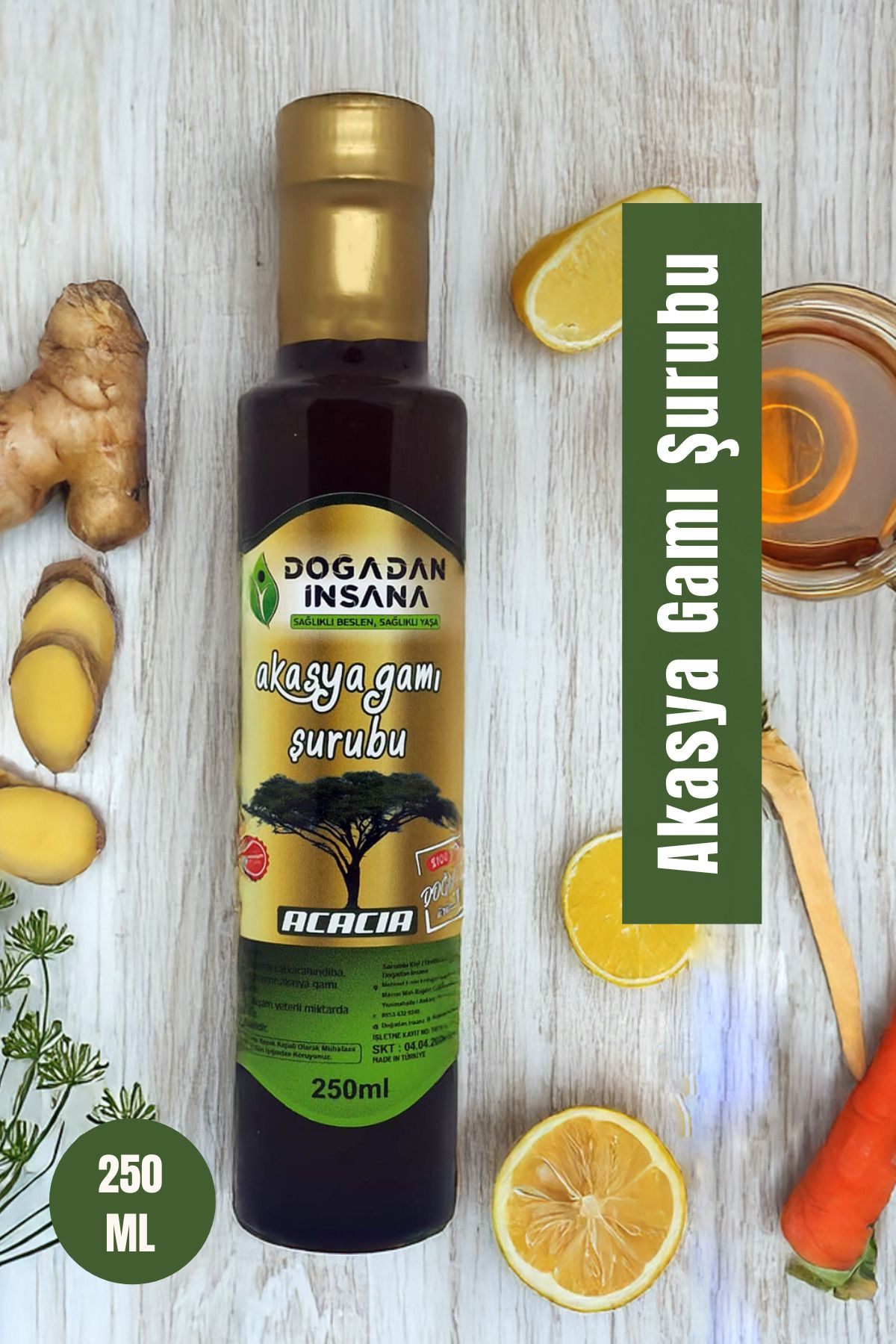 Doğadan İnsana Akasya Gamı Şurubu Detox Şurubu 250 ml