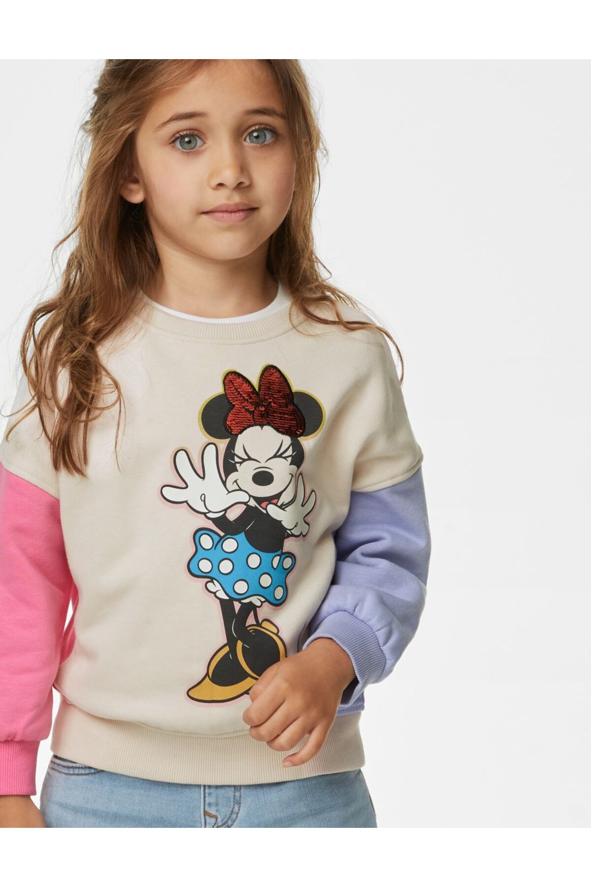 سویشرت یقه گرد Minnie™ (سنین ۲ تا ۷ سال) Marks & Spencer