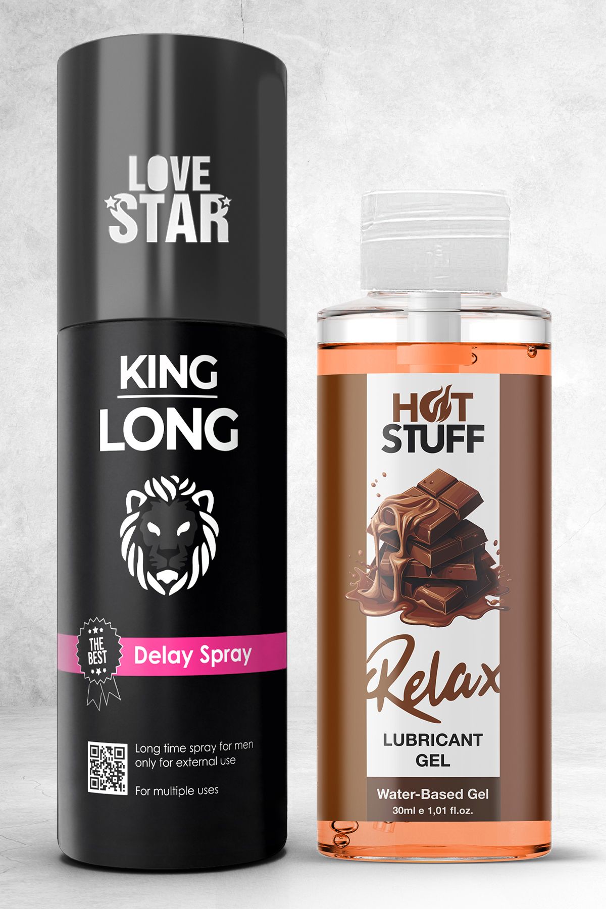 Love Star Geciktiricili Premium Sprey ve 30ml Çikolatalı Kayganalştırıcı Jel