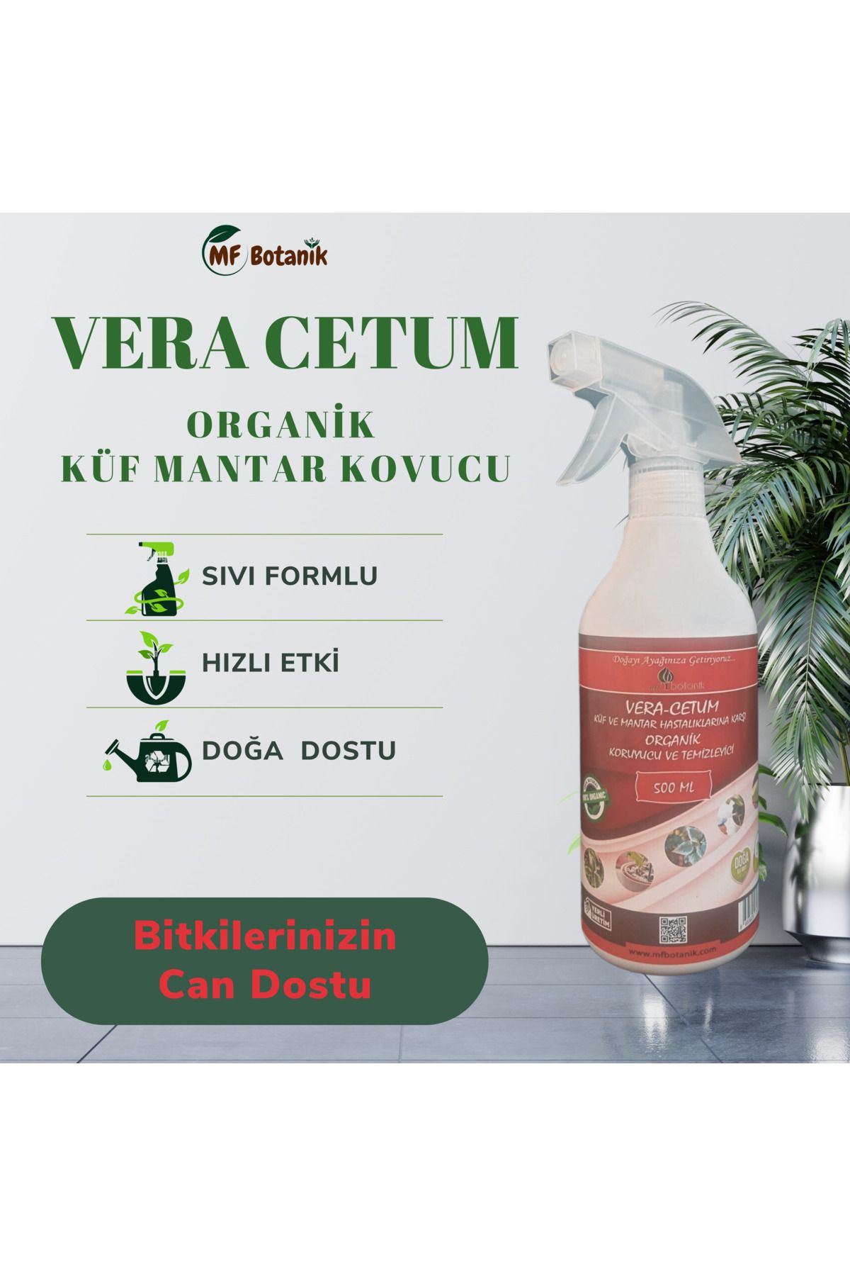 MF Botanik Vera-cetum Organik Küf Mantar Koruyucu Ve Temizleyici 500 Ml