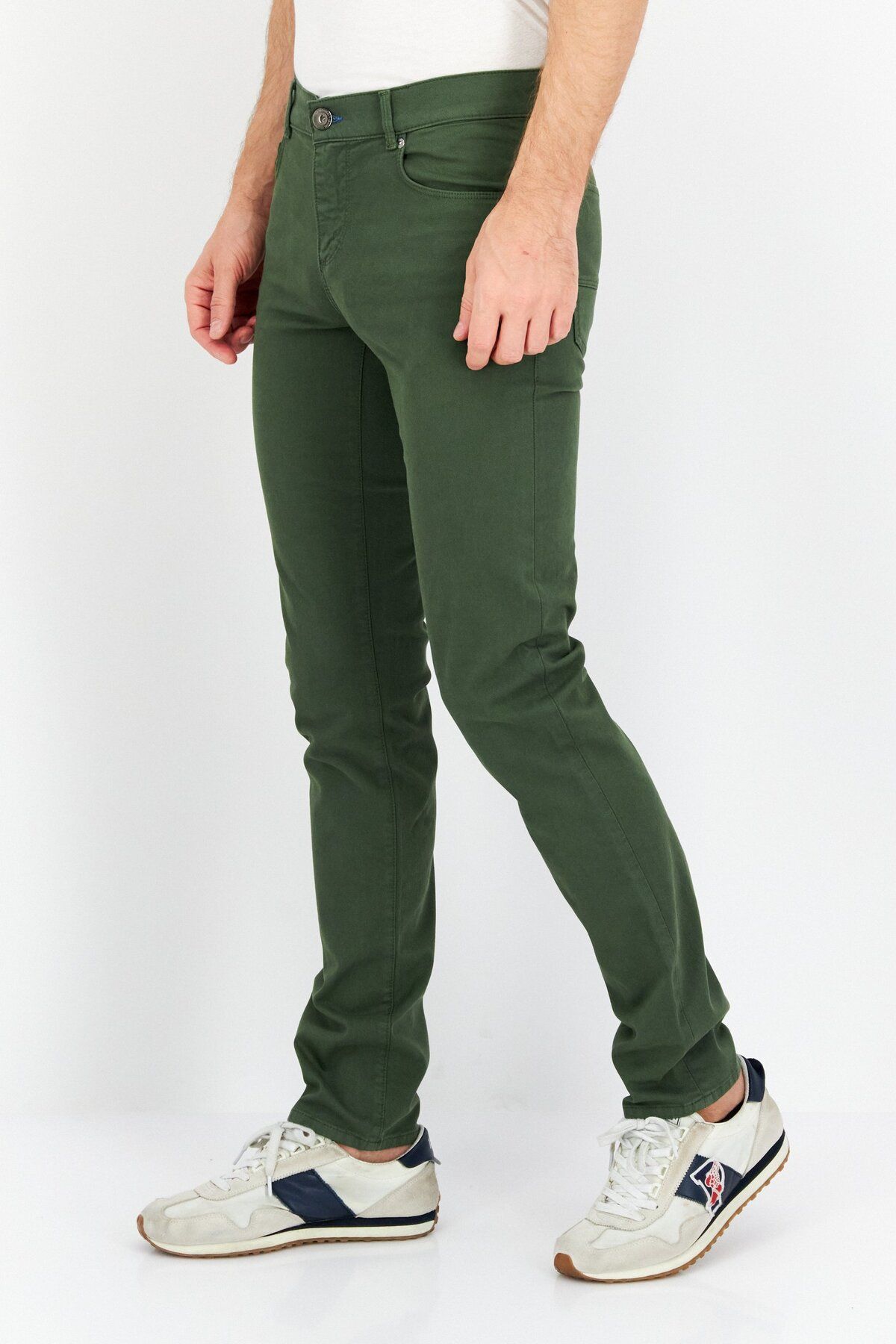 Trussardi Jeans-Men Regular Fit Solid Stretchable Jeans, Green 3