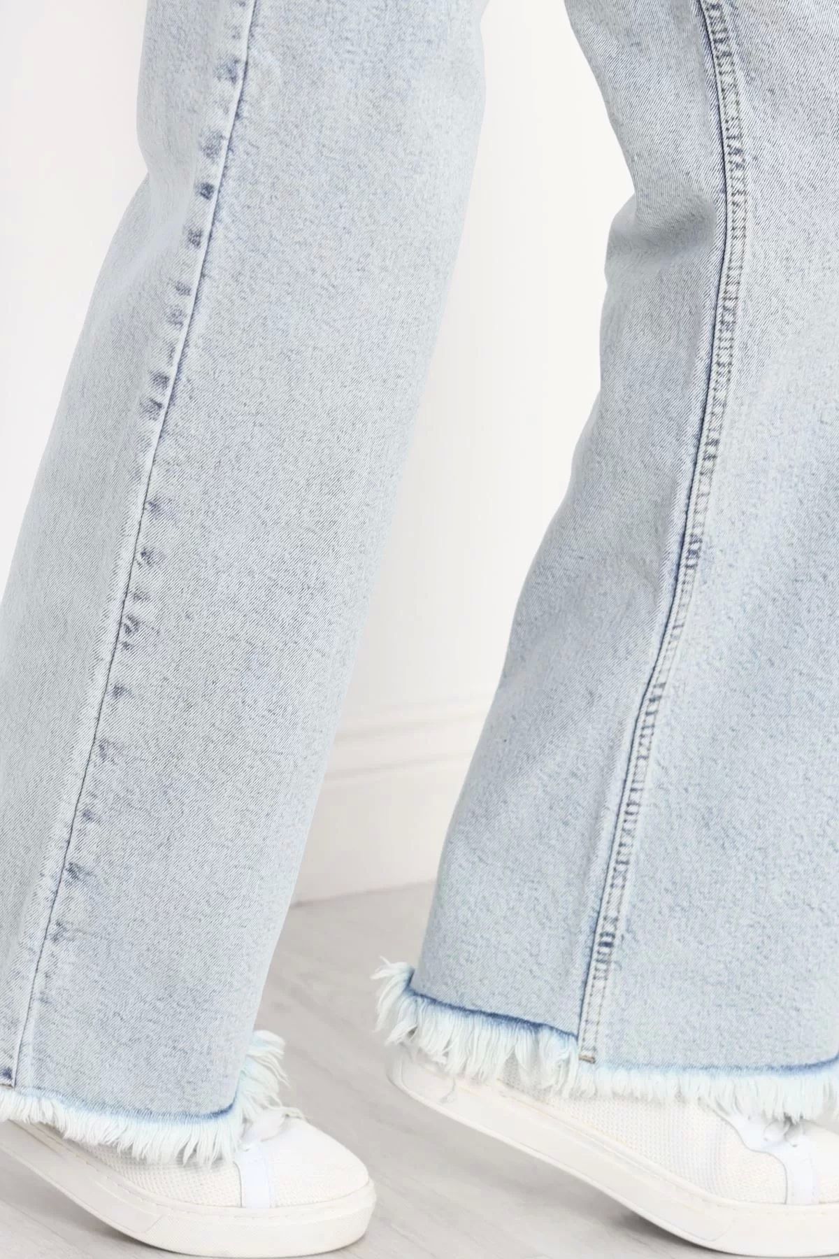 MrsQuenn-Ice Blue Palazzo Jeans - Tassels on the Leg, 19490.1900 4