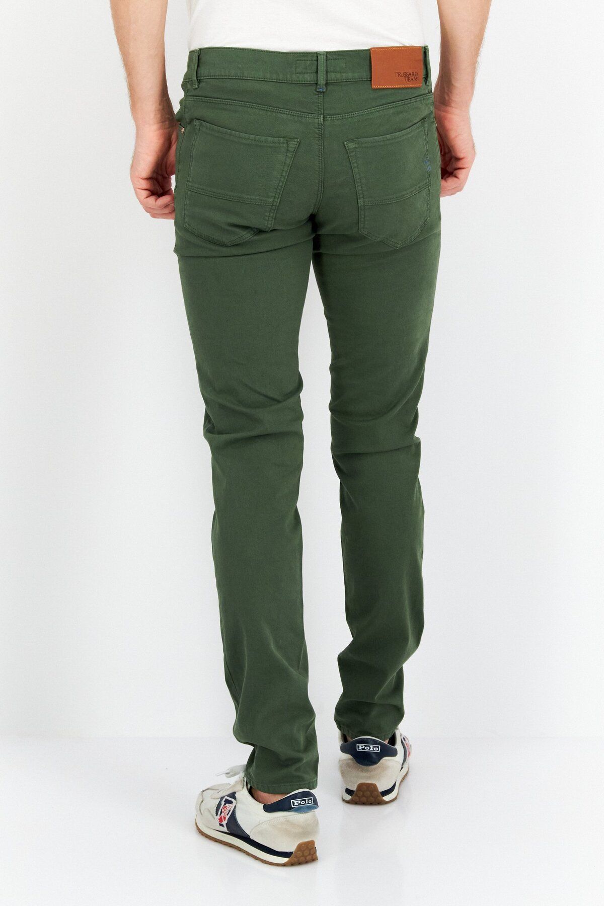 Trussardi Jeans-Men Regular Fit Solid Stretchable Jeans, Green 2