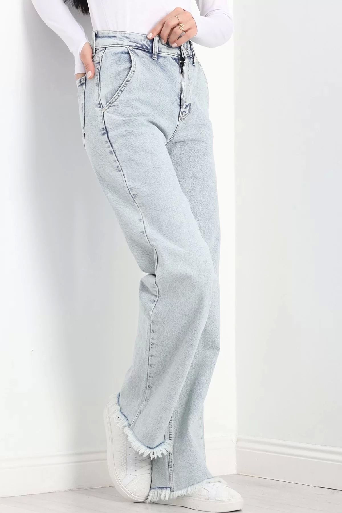 MrsQuenn-Ice Blue Palazzo Jeans - Tassels on the Leg, 19490.1900 8