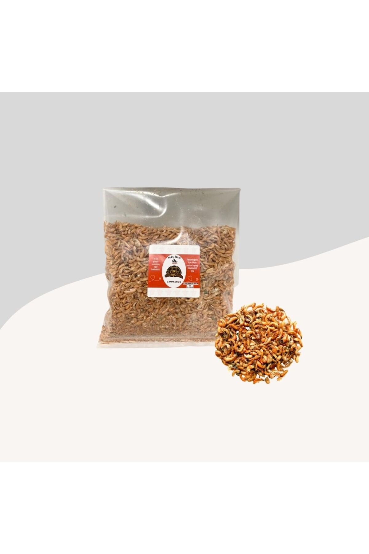 Genel Markalar Miçiko Kaplumbağalar ve Balıklar için Kurutulmuş Gammarus Karides 100Gr