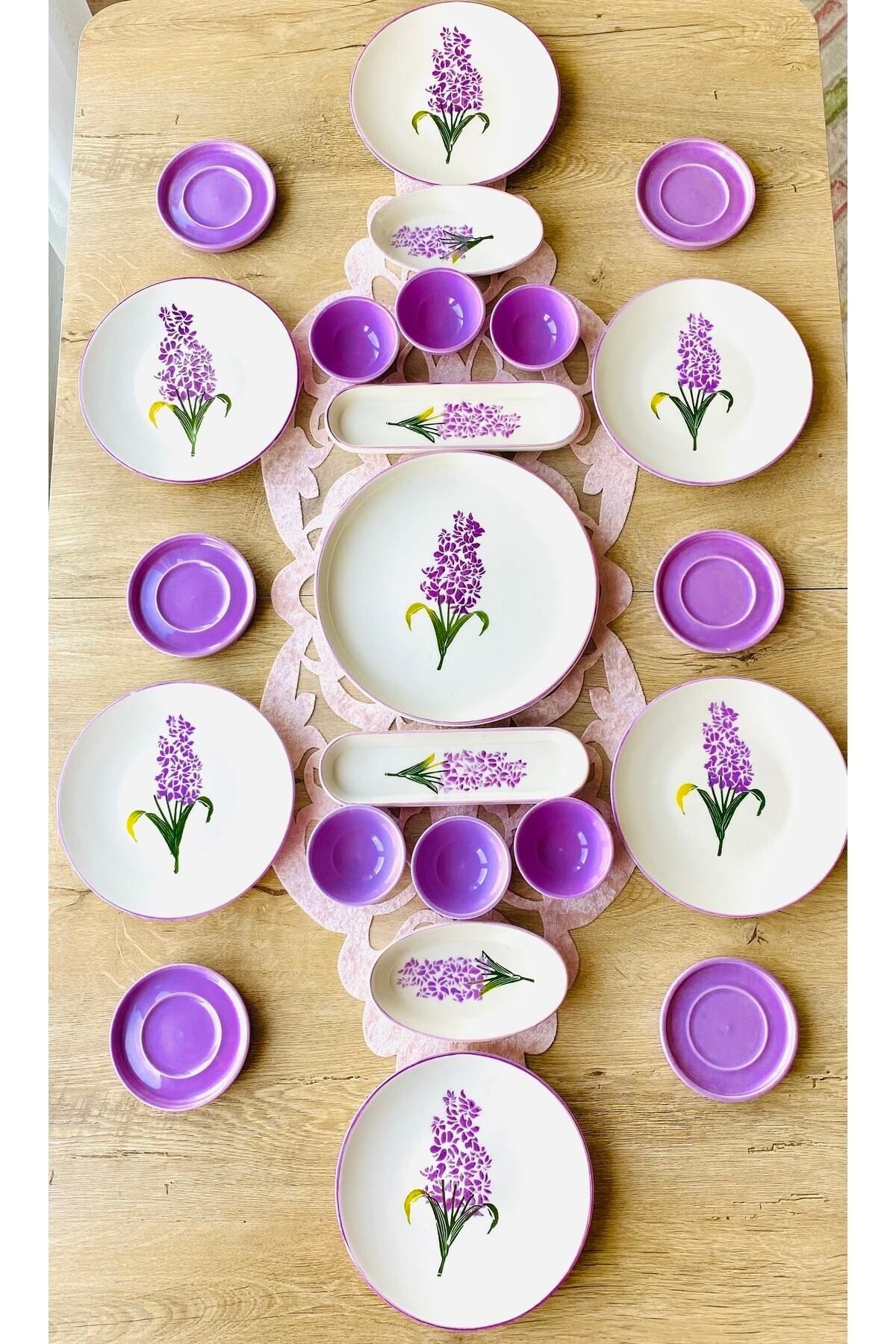 QUEEN Model 6 Kişilik 23 Parça Tea Plate Kahvaltı Takımı