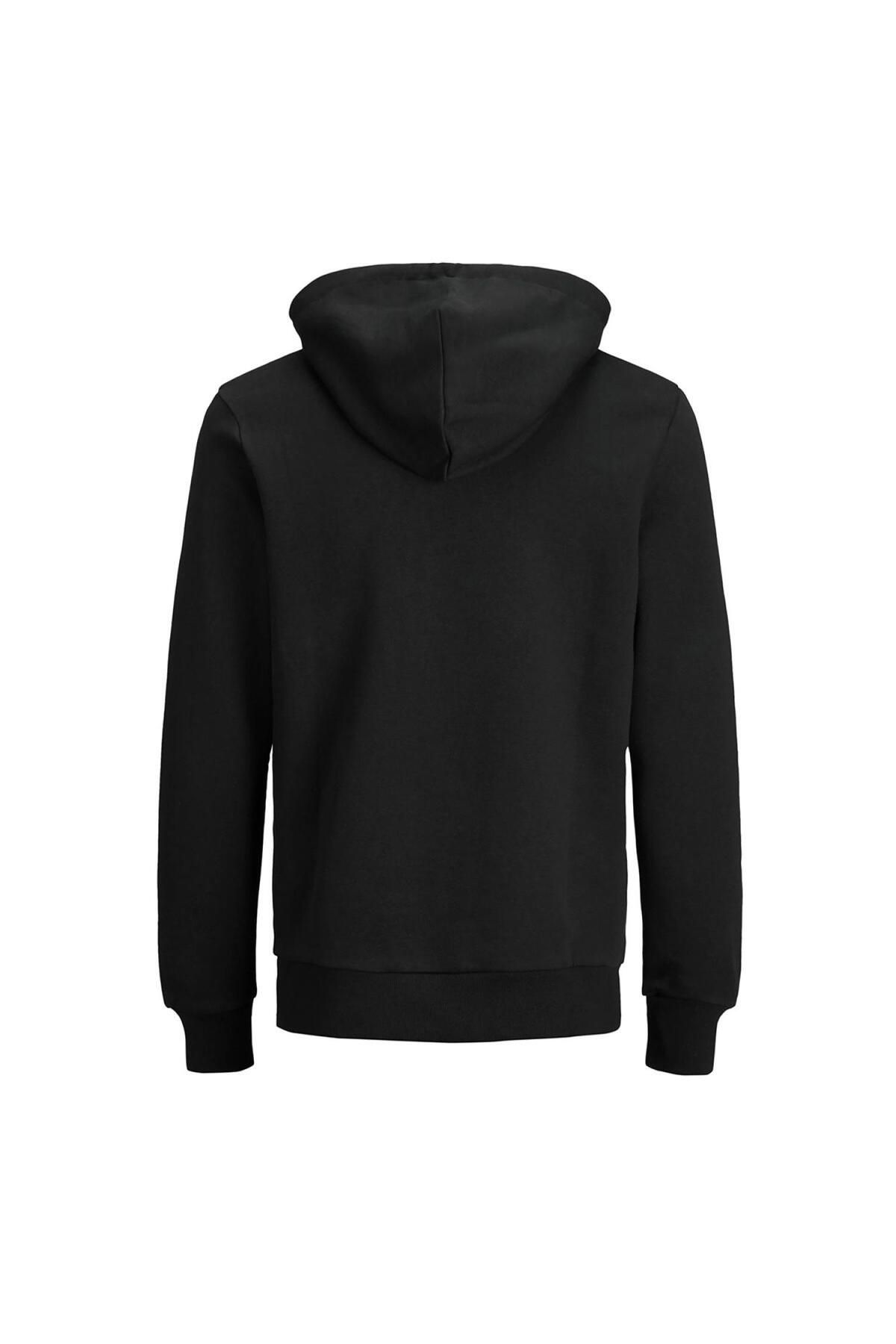 Jack & Jones-Hanorac negru pentru bărbați - 12137054   Hanorac cu logo vechi Jjecorp 2