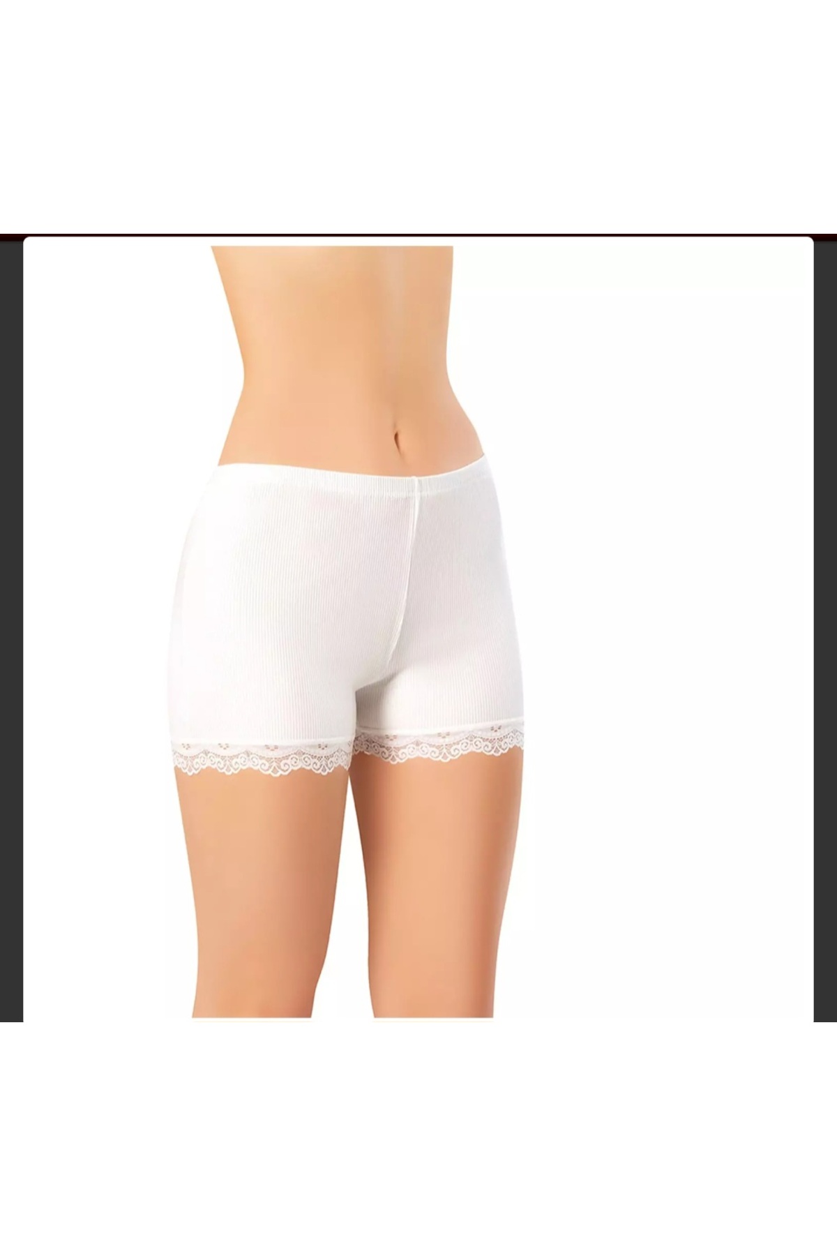 3 X QUOTA 5022 White Lace SHORTS BOXER 93% cotton