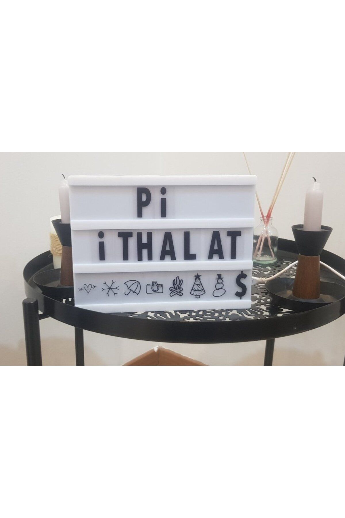 libescarf Harflerle Işıklı Mesaj Veren Light Box A5 Led Pano