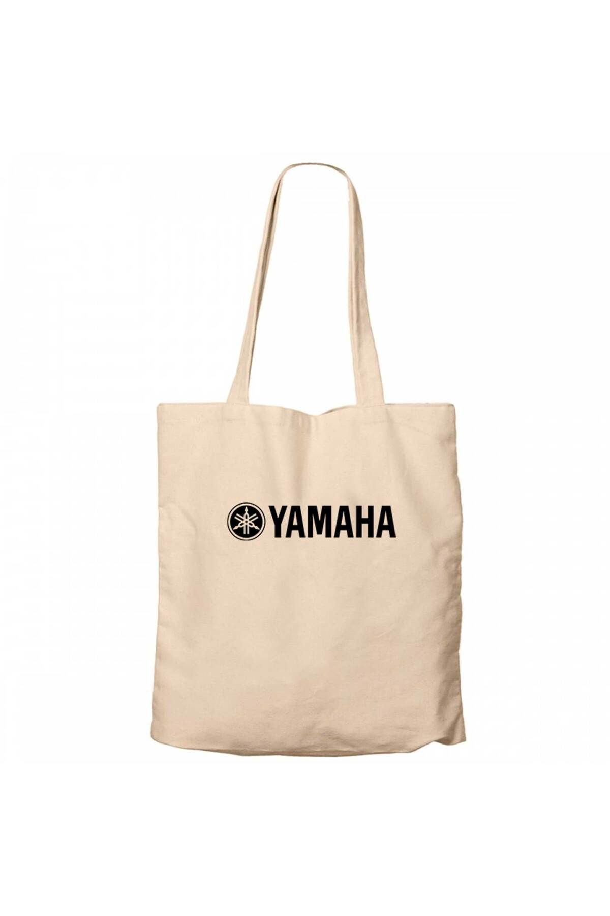 Z zepplin Yamha LogoText Krem Kanvas Bez Çanta