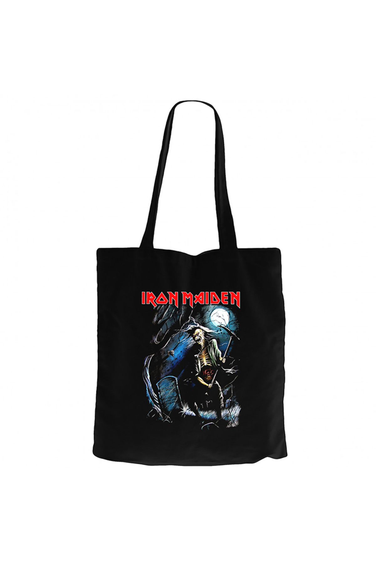 Z zepplin Iron Maiden Benjamin Siyah Kanvas Bez Çanta