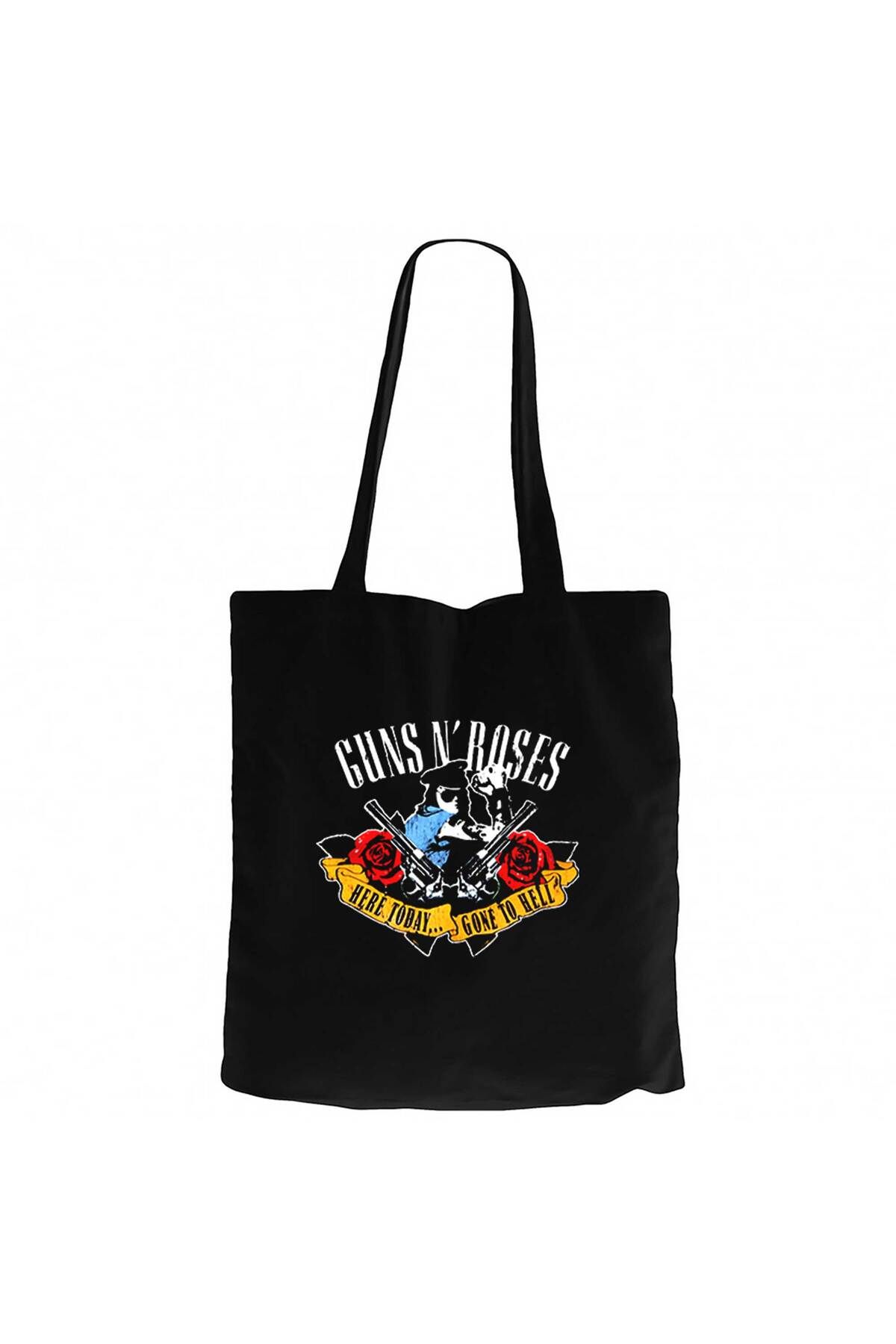 Z zepplin Guns N' Roses Gone to Hell Siyah Kanvas Bez Çanta