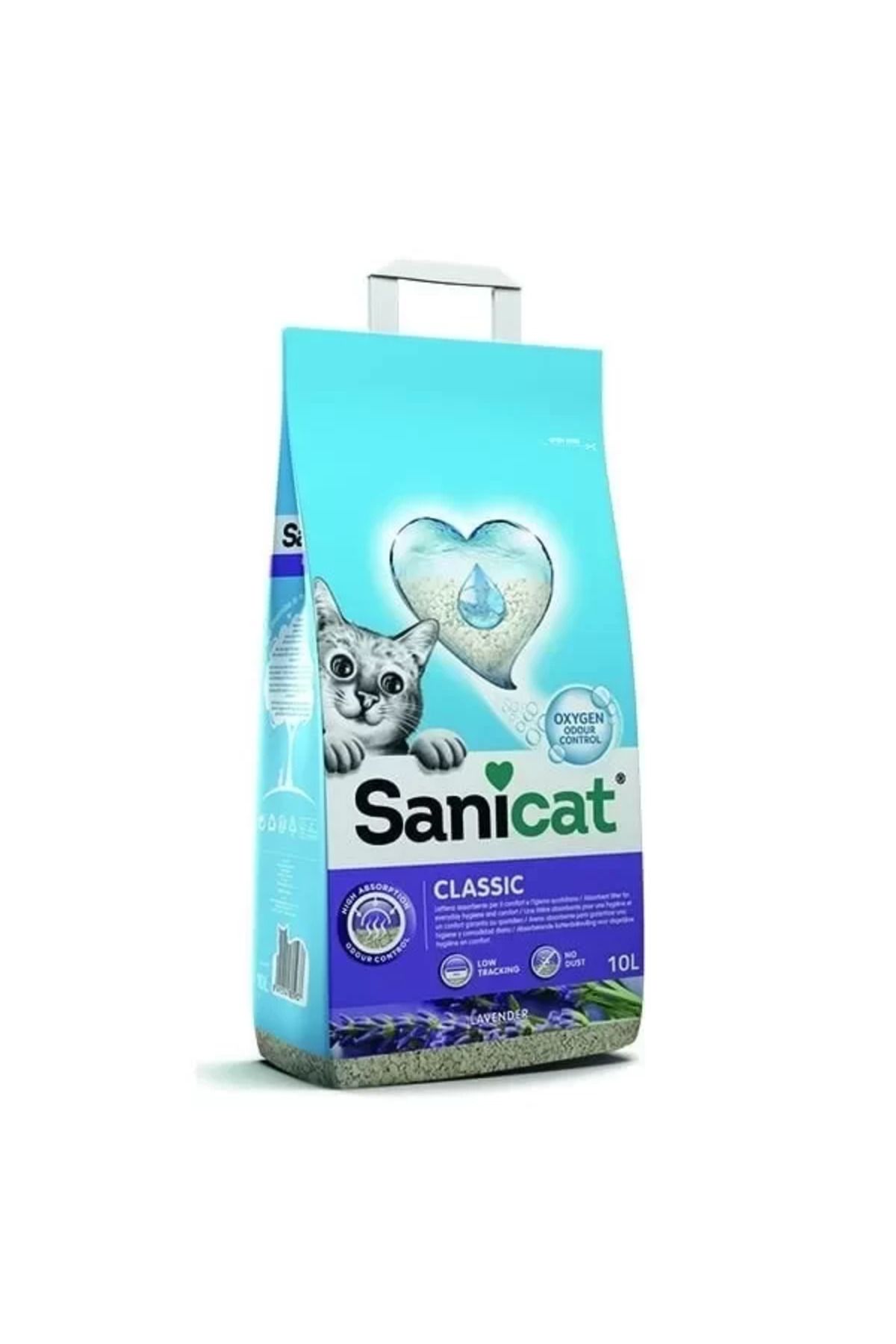 KayraSpot Sanicat Classic Oksijen Kontrollü Lavantalı Ultra Emici Doğal Kedi Kumu 10 Lt