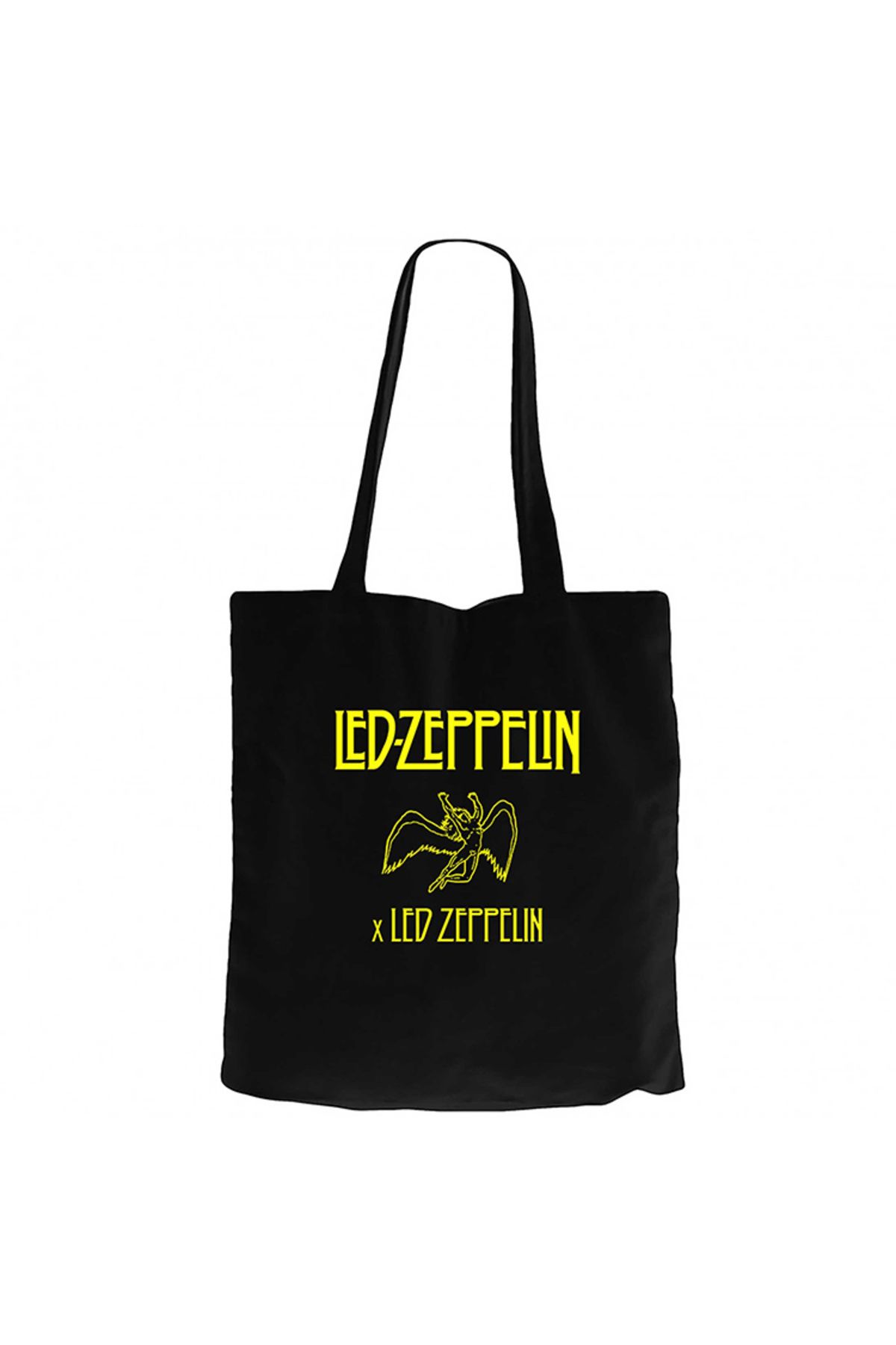 Z zepplin Led Zeppelin Angel Siyah Kanvas Bez Çanta