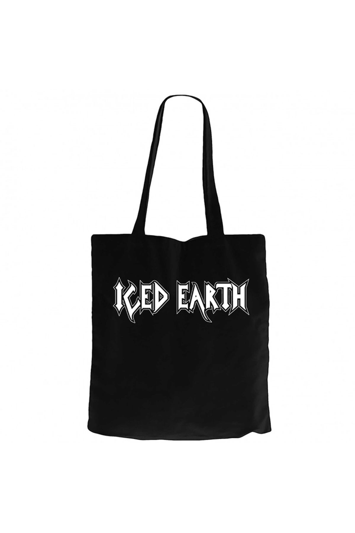 Z zepplin Iced Earth Logo Siyah Kanvas Bez Çanta