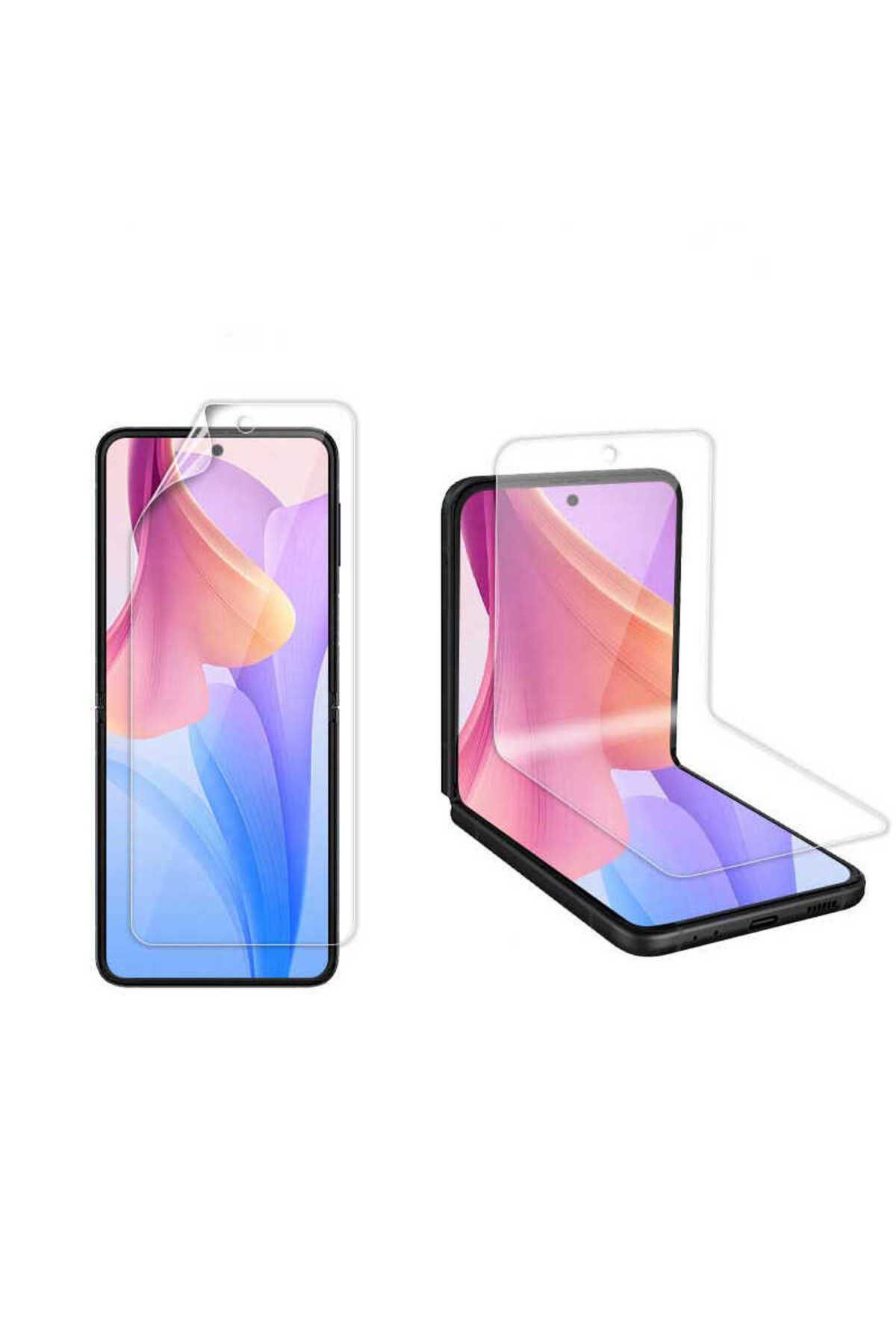 szr store Galaxy Z Flip 4 Uyumlu Zore Narr Tpu Ön Arka Body Ekran Koruyucu