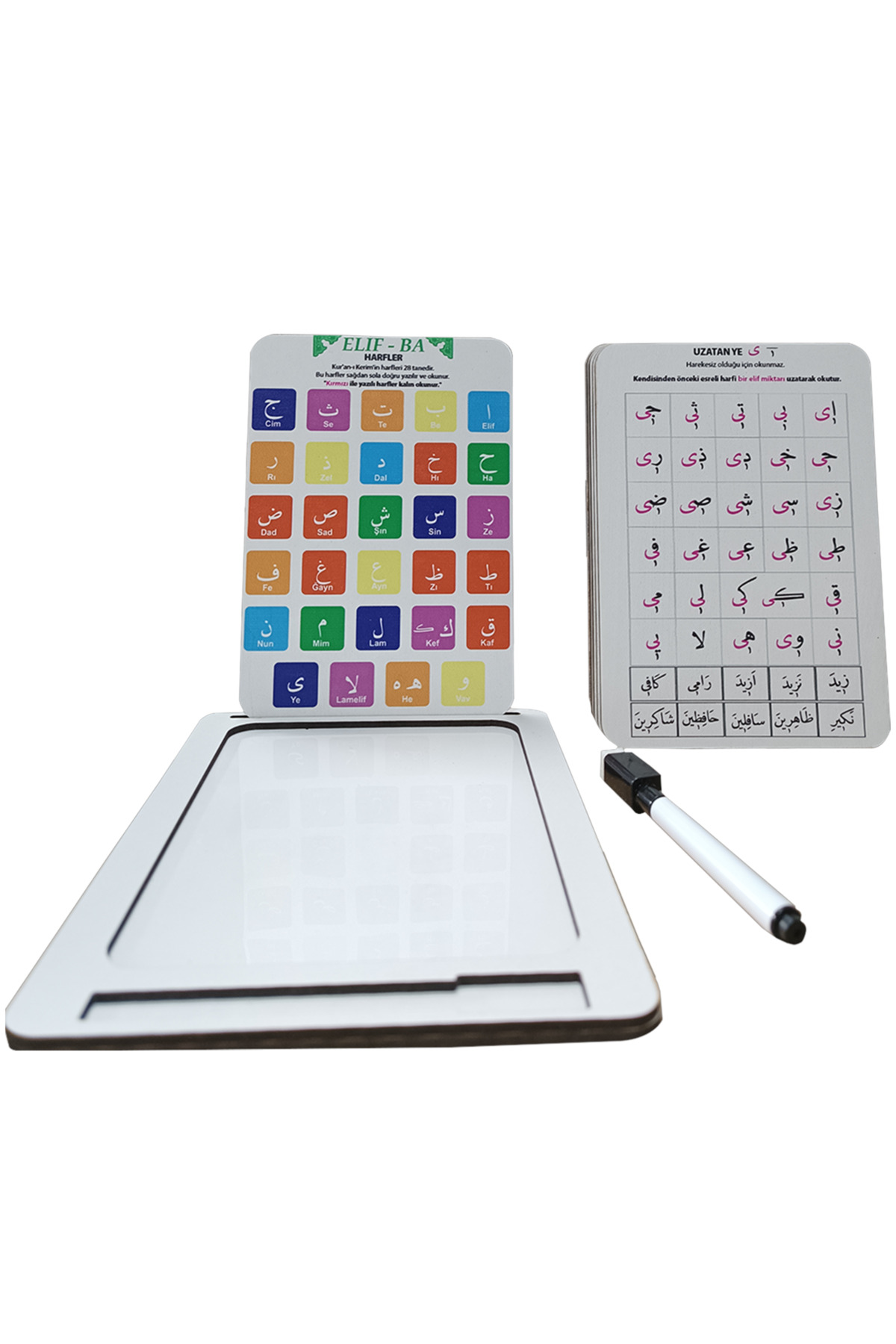 gift plus Kuran Öğreniyorum Yazı Tahtası Eğitici Oyuncak Arapça Yazı Tahtası 12 Görev Kartı fotoğrafı 2 (önizleme)