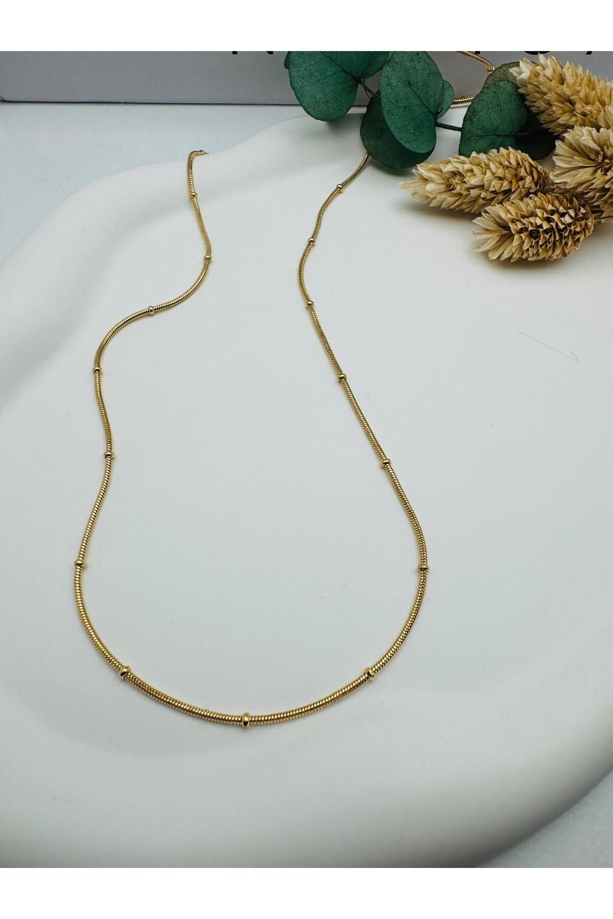 HEDİYELANDY Çelik Kolye (60Cm) (Gold) 0106305