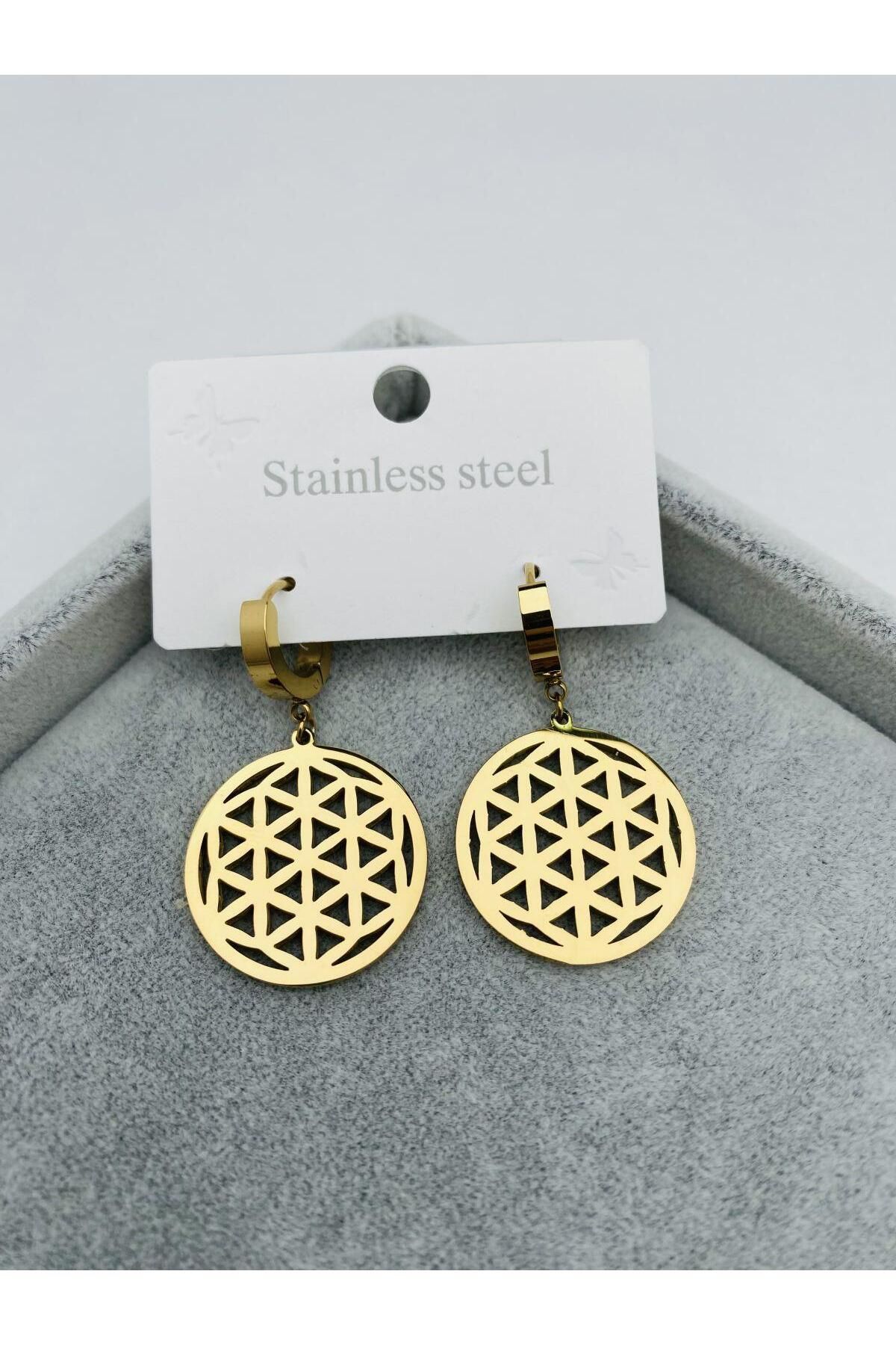 HEDİYELANDY Yaşam Çiçeği Küpe (Gold) Kp139