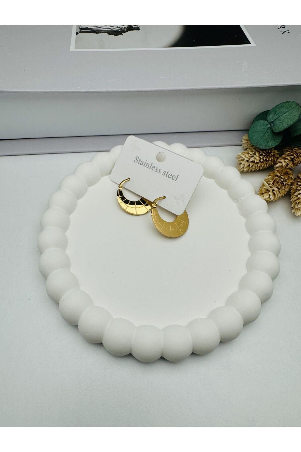 HEDİYELANDY Çelik Halka Küpe Kp379(Gold)