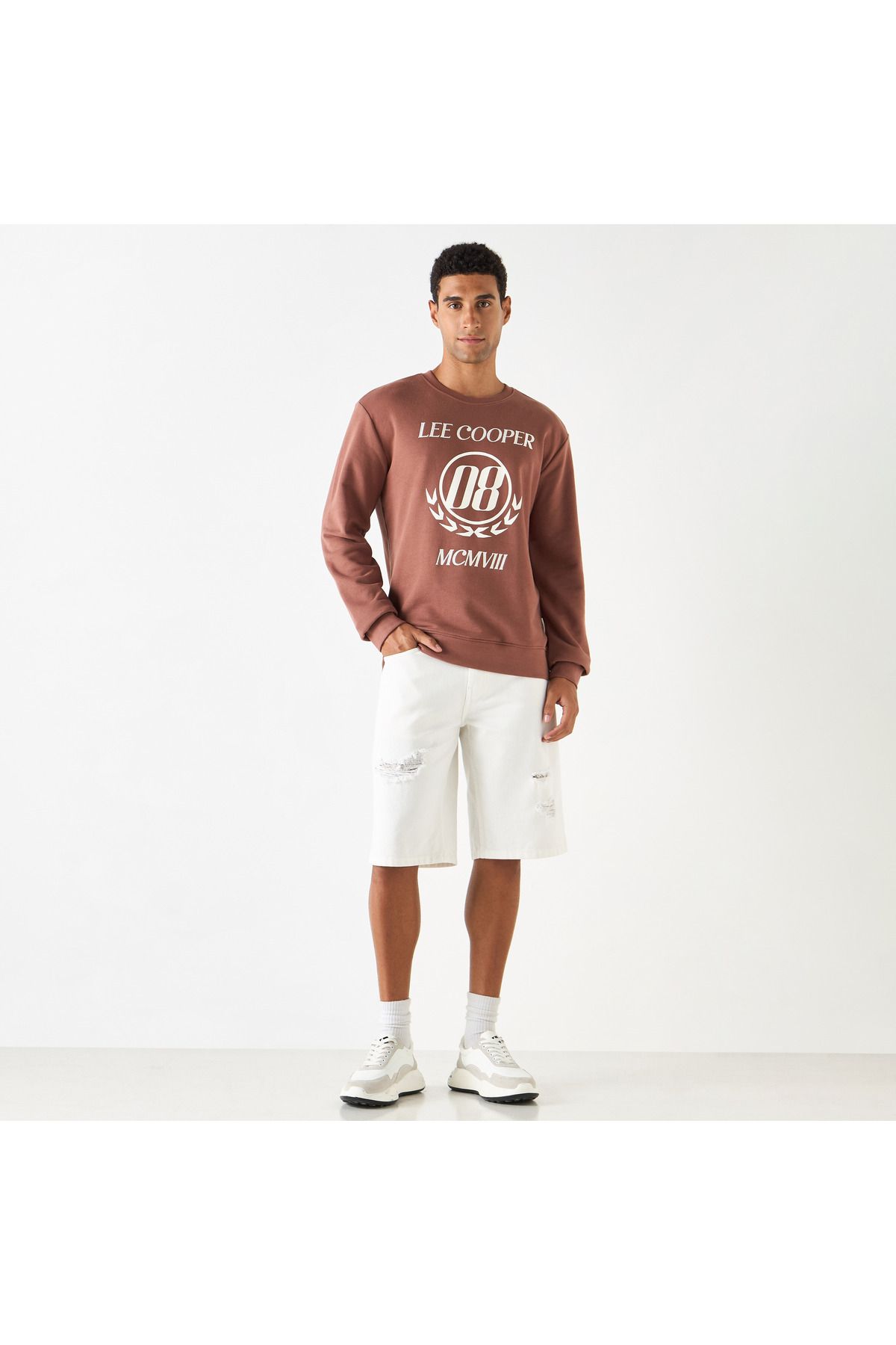 Lee Cooper-Printed Sweatshirt With Crew Neck 2