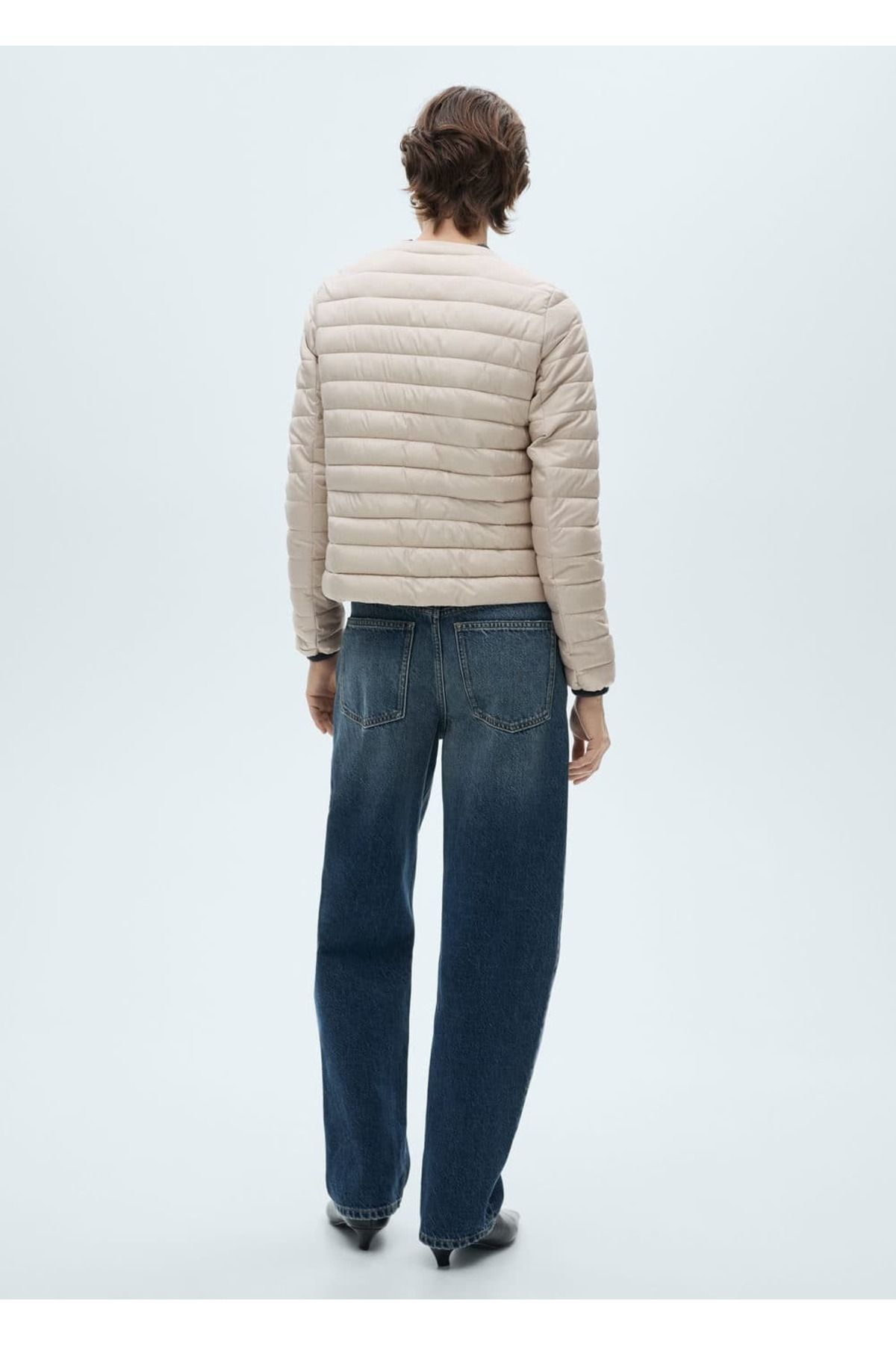 MANGO Woman-Short Quilted Anorak with Pockets 4