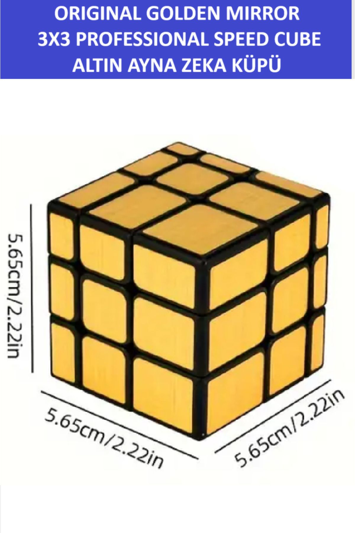 ZETCONCEPT-3X3 Golden Mirror Mirror Cube - Intelligence Cube - Professional Speed Cube - Patience Cube 2