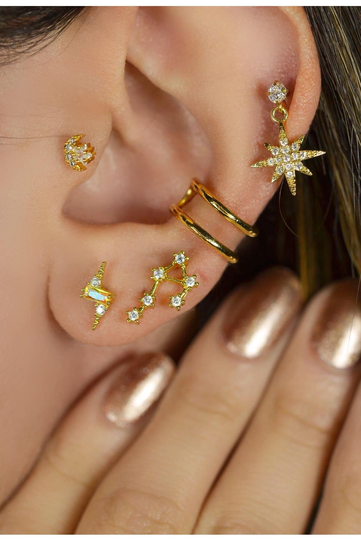 Sacce Scarves&Accessories-Scorpio Earring Constellation Piercing Gold Scorpio 4