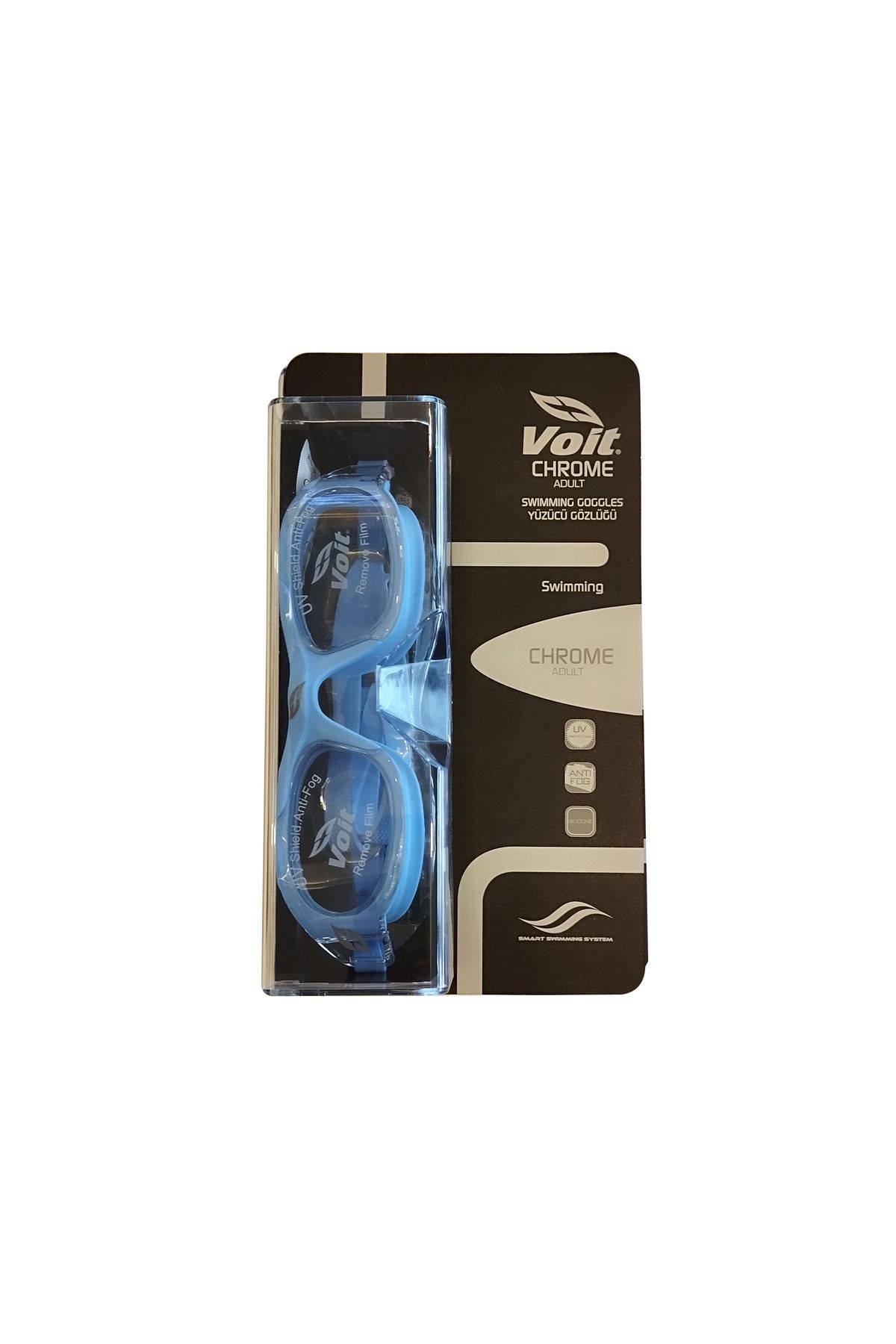 Voit-Blue Chrome Swimming Goggles 2