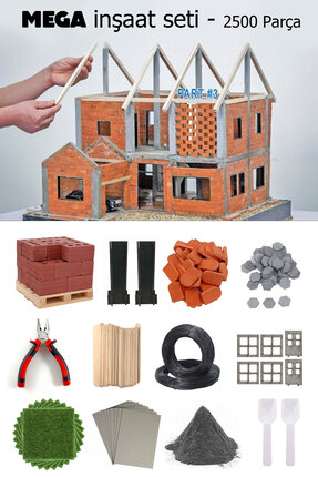 Minyatür Hane Mega Minyatür İnşaat Seti 2500 Parça ( Gerçekçi İnşaat Seti )