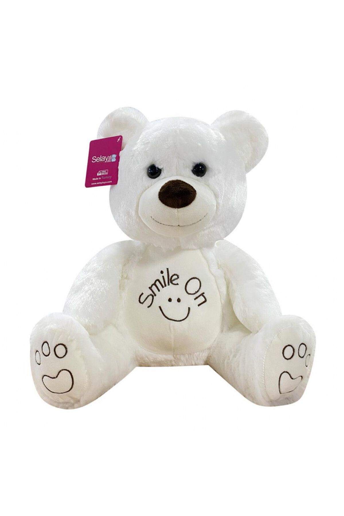 SELAY TOYS-Smile on Plush Belly Bear 40 cm 1