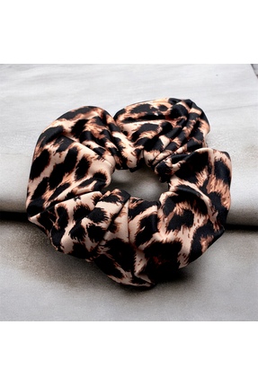 MODA leopar desenli lastik toka