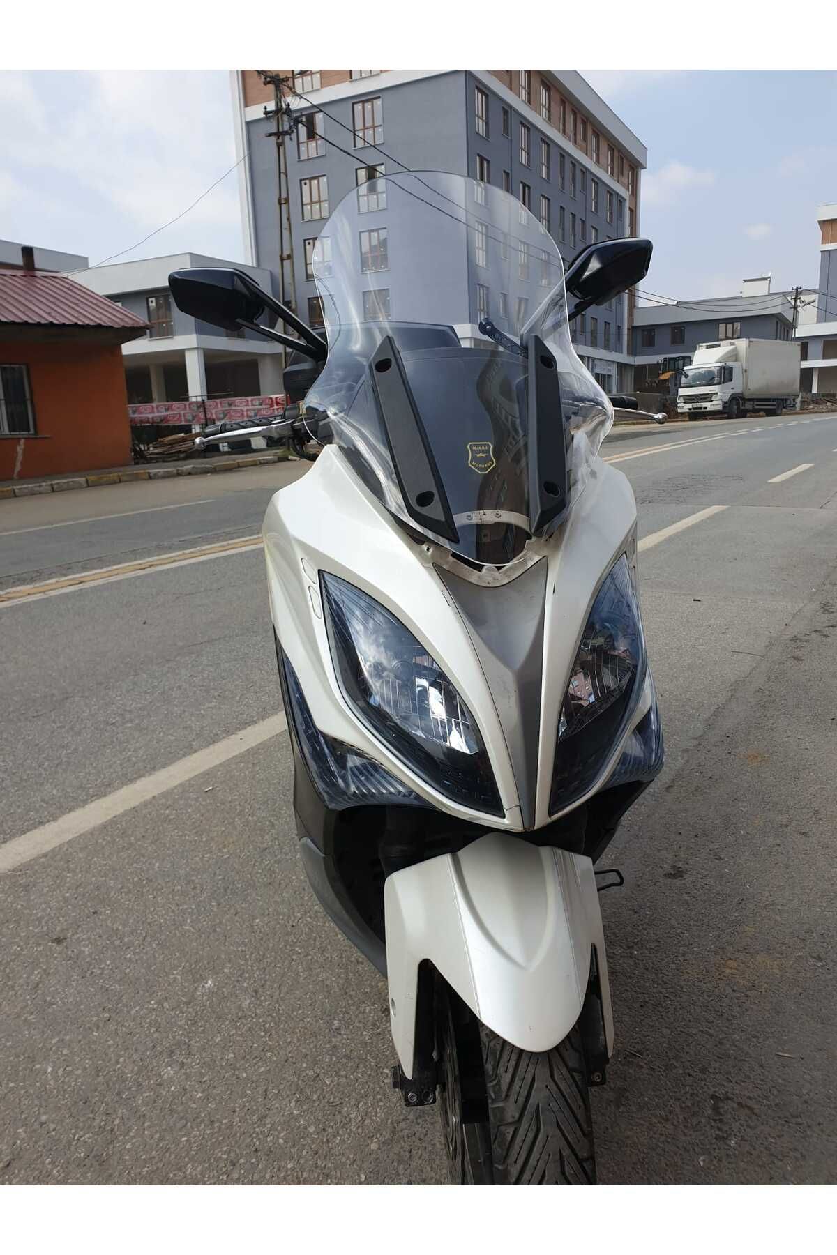 Kymco Xciting 400 İ Siperlik Ön Cam 2015 Model 72cm Şeffaf Renkli 4mm UZUN CAM