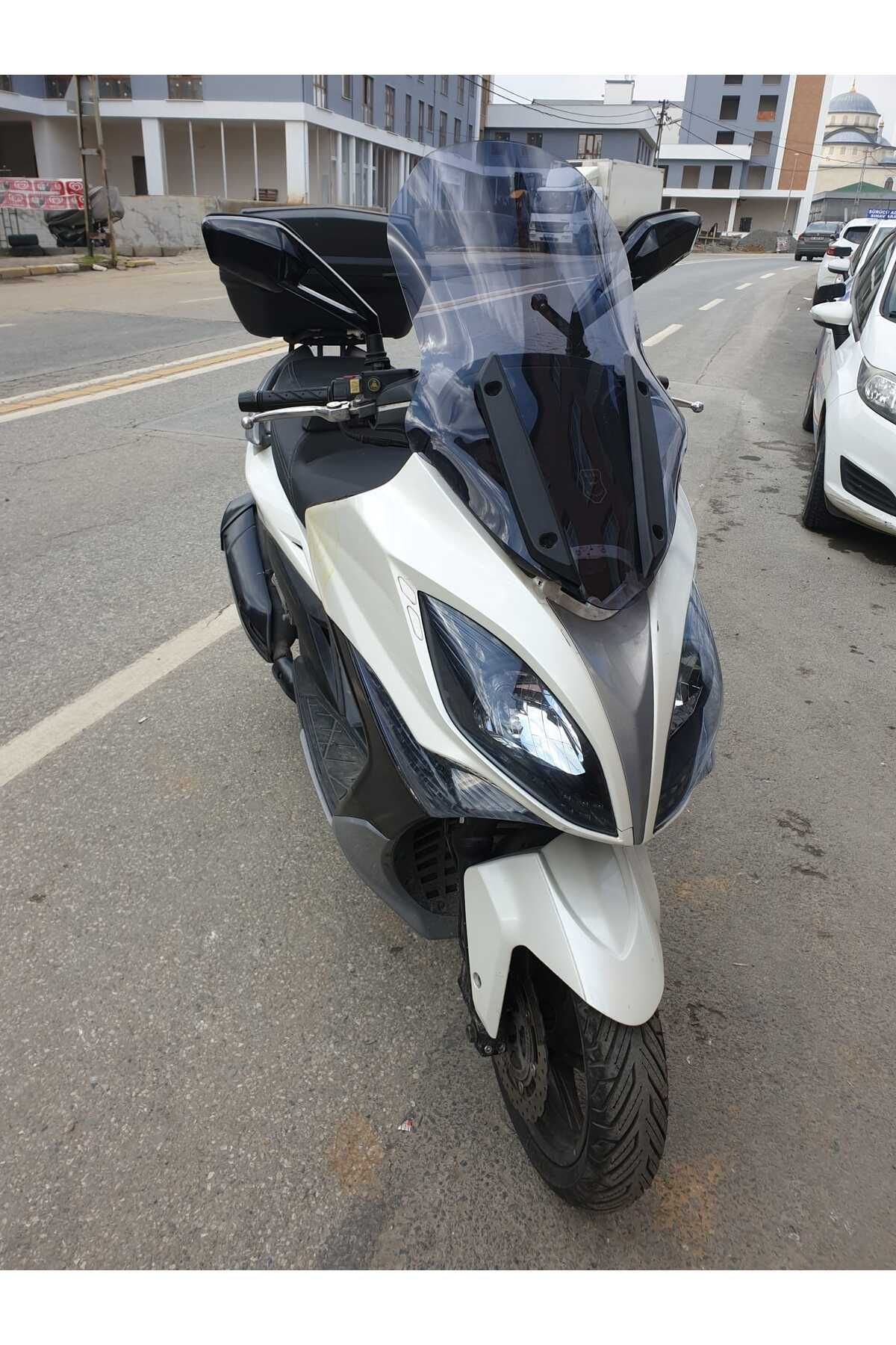 Kymco Xciting 400 İ Siperlik Ön Cam 2015 Model 72cm Füme Renkli 4mm UZUN CAM