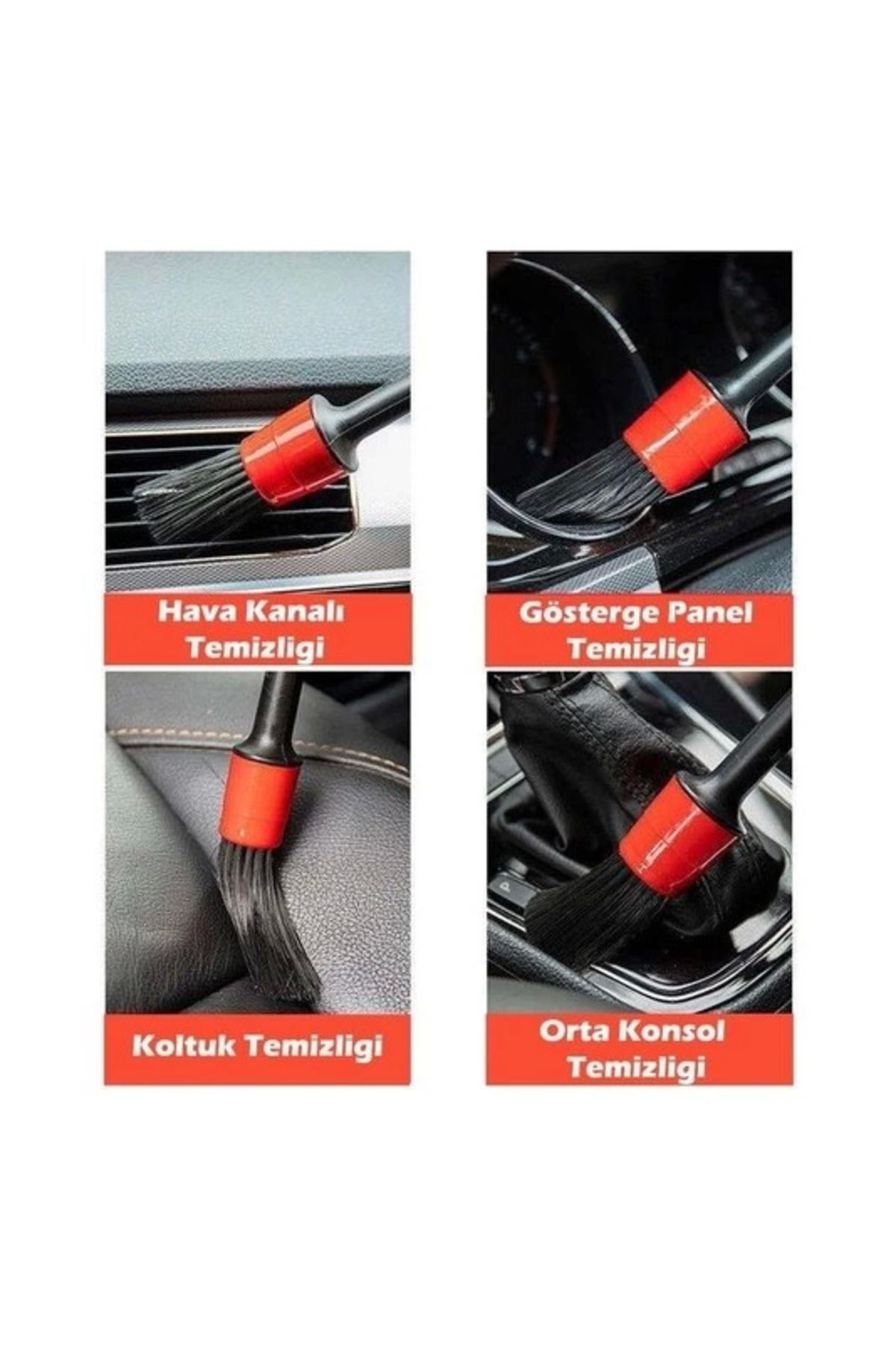 Mulvix Mullkrg Krg01 Pratik Mc-1037 Araba Temizlik Detay Fırçası 5Li Set (Muul)