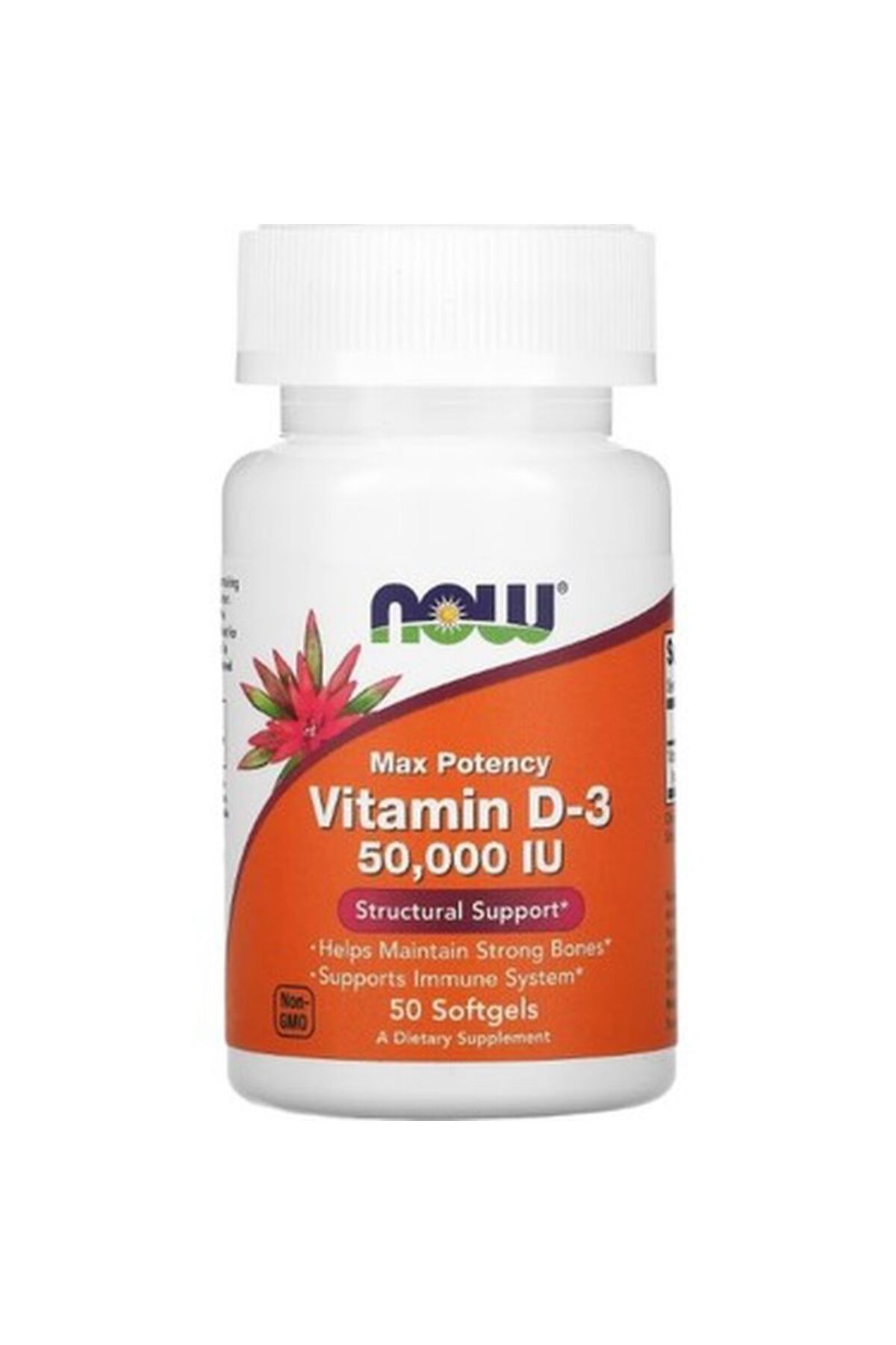 Now Foods Vitamin D3 Max Potency 50,000 IU 50 Softgels