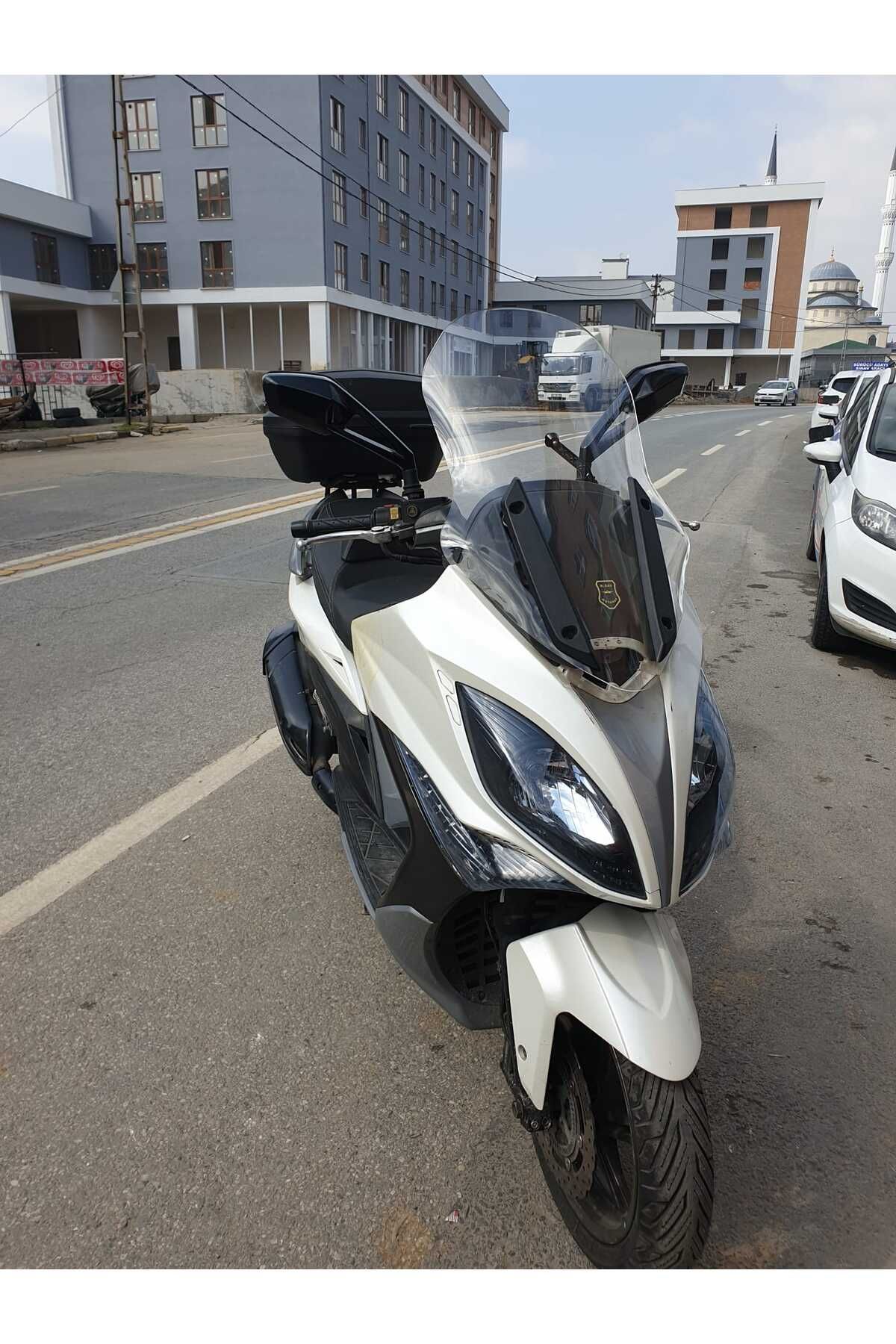 Kymco Xciting 400 İ Siperlik Ön Cam 2015 Model 72cm Şeffaf Renkli 4mm UZUN CAM