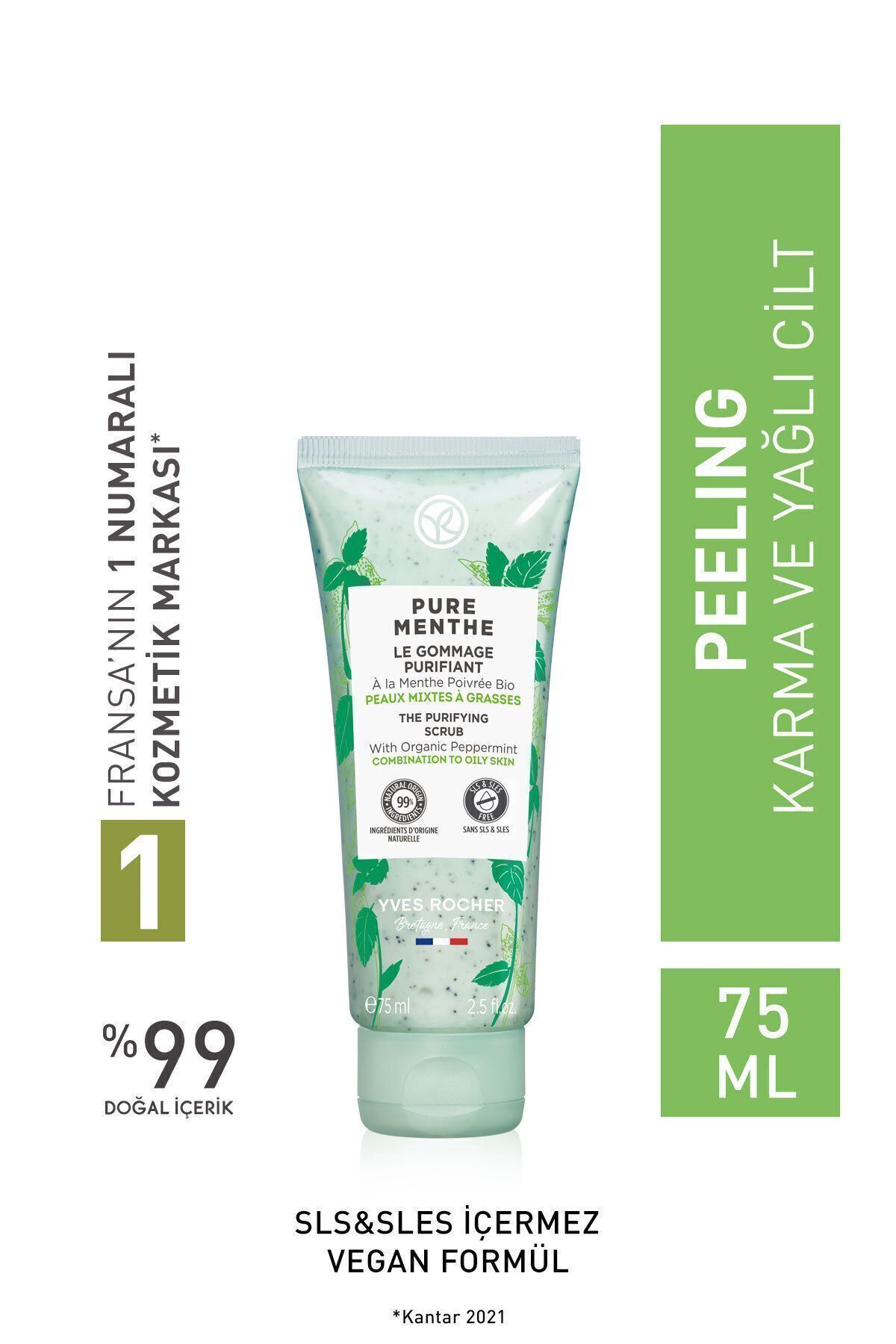 Yves Rocher Besleyici Karma Ve Yağlı Ciltler IçinYüz Peeling-75 ml NATURAL B