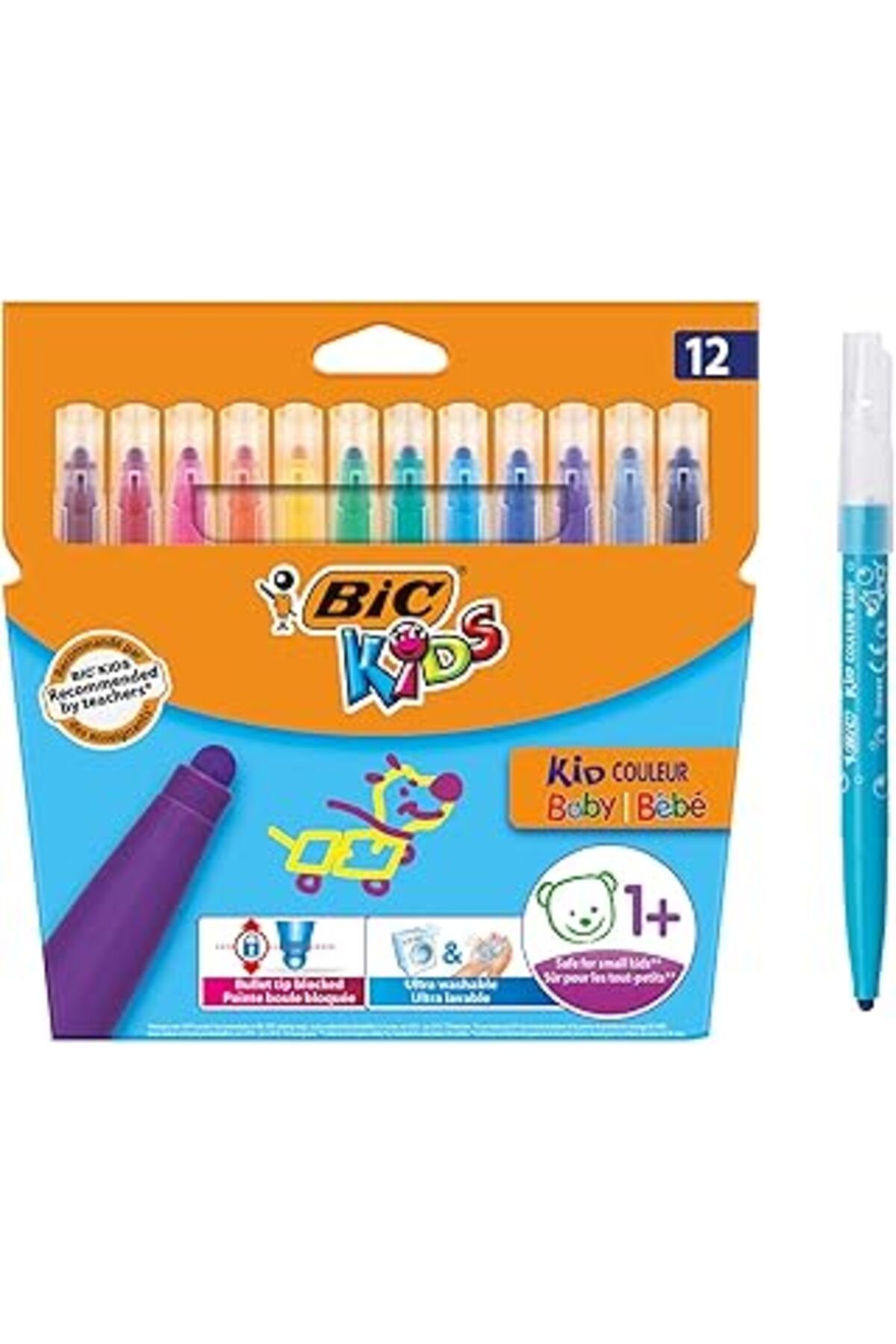 Cepahir Bic Kids Kid Couleur Baby Keçeli Boya Kalemi 12 Renk