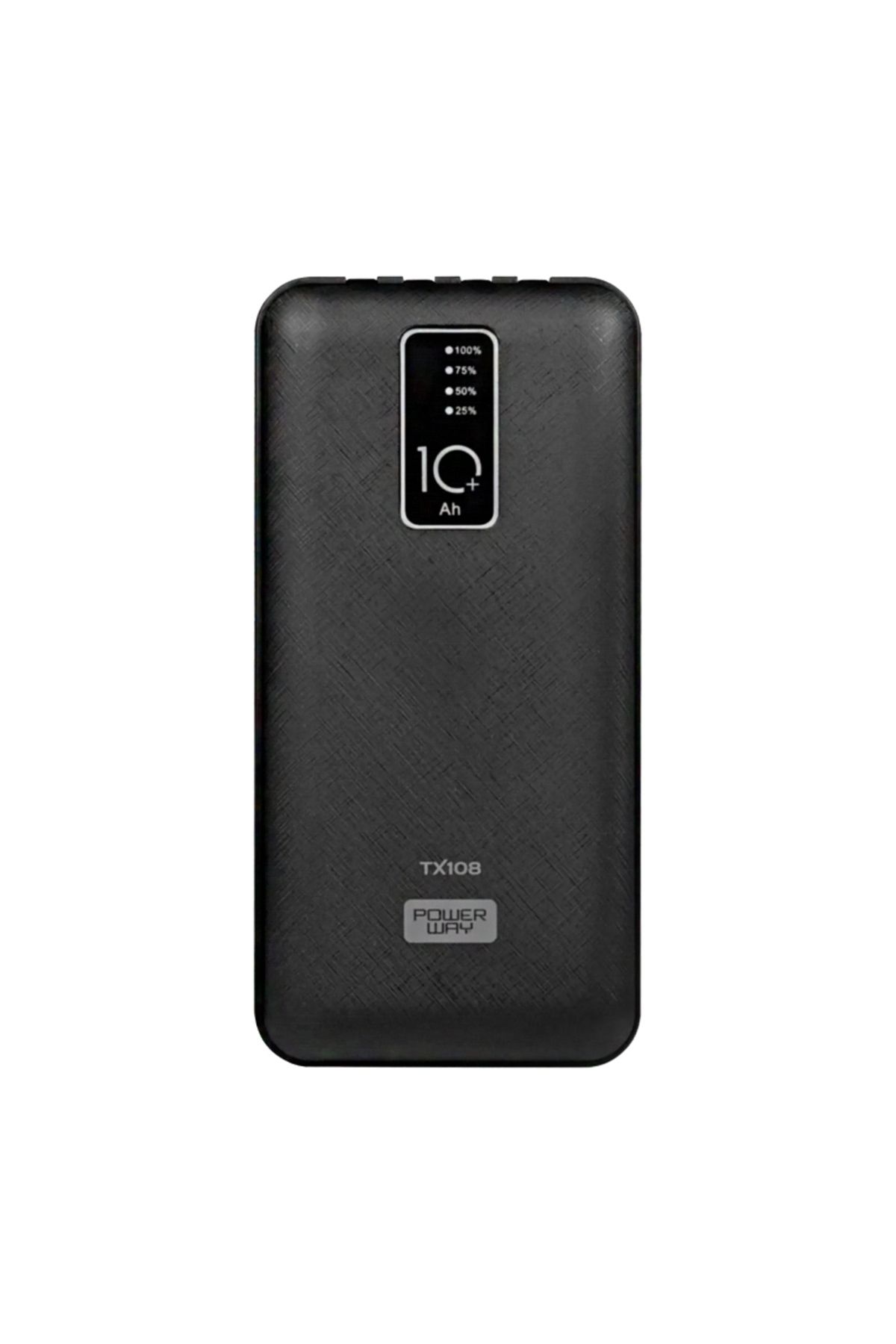 Amazex Store POWERWAY TX108 10000 MAH SİYAH GÖSTERGELİ EKSTRA KABLOLU 4 ÇIKIŞLI POWERBANK (4767)