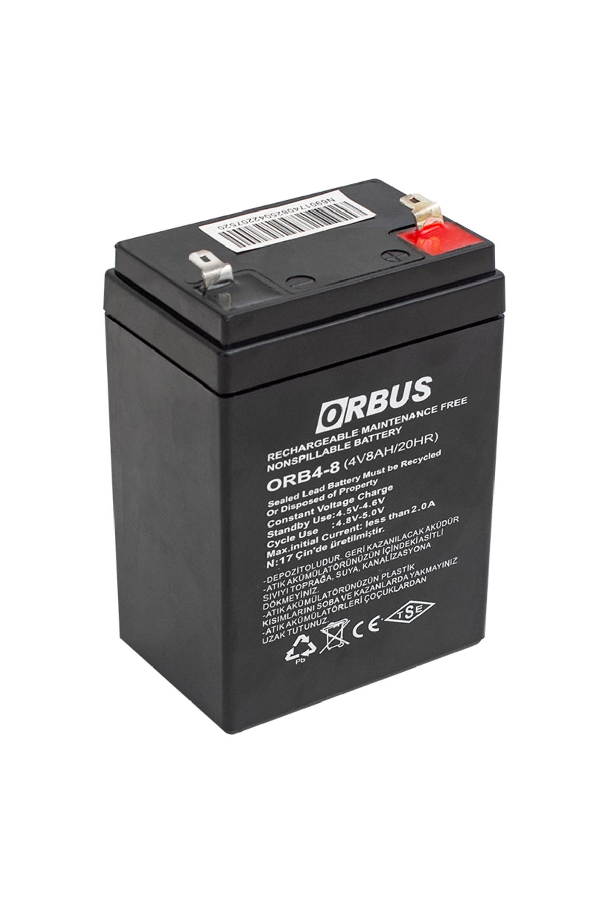 Narnuga AKÜ 4 VOLT 8 AMPER ORB4-8 (68 X 45 X 95 MM) (4767) - MCT6596-4341