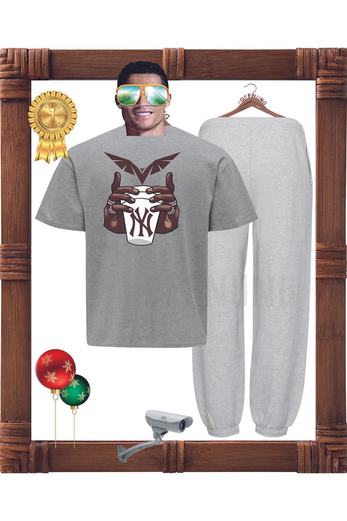 HOFFNUNG Full Pants Grey M Y Kapüşonlu Ceket Unısex Eşofman Takımı