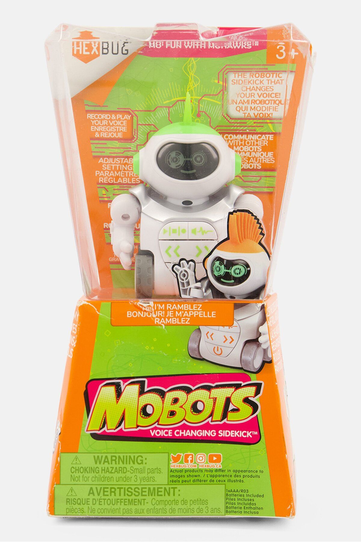 Hexbug-Mobots Mimix - Recording and Talking Robot  Kit, Orange/White Combo 1