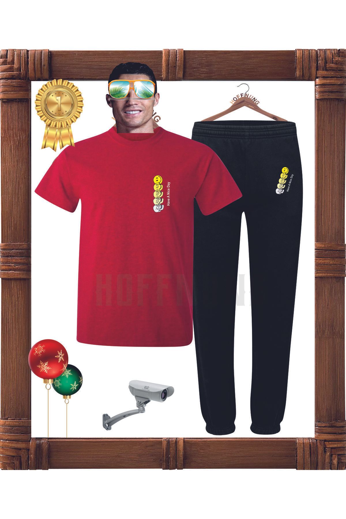 HOFFNUNG Full PANTS Wolf Movıe 2ıplik Örme Kumaş Lastik Paça Sweatshirt Takımı