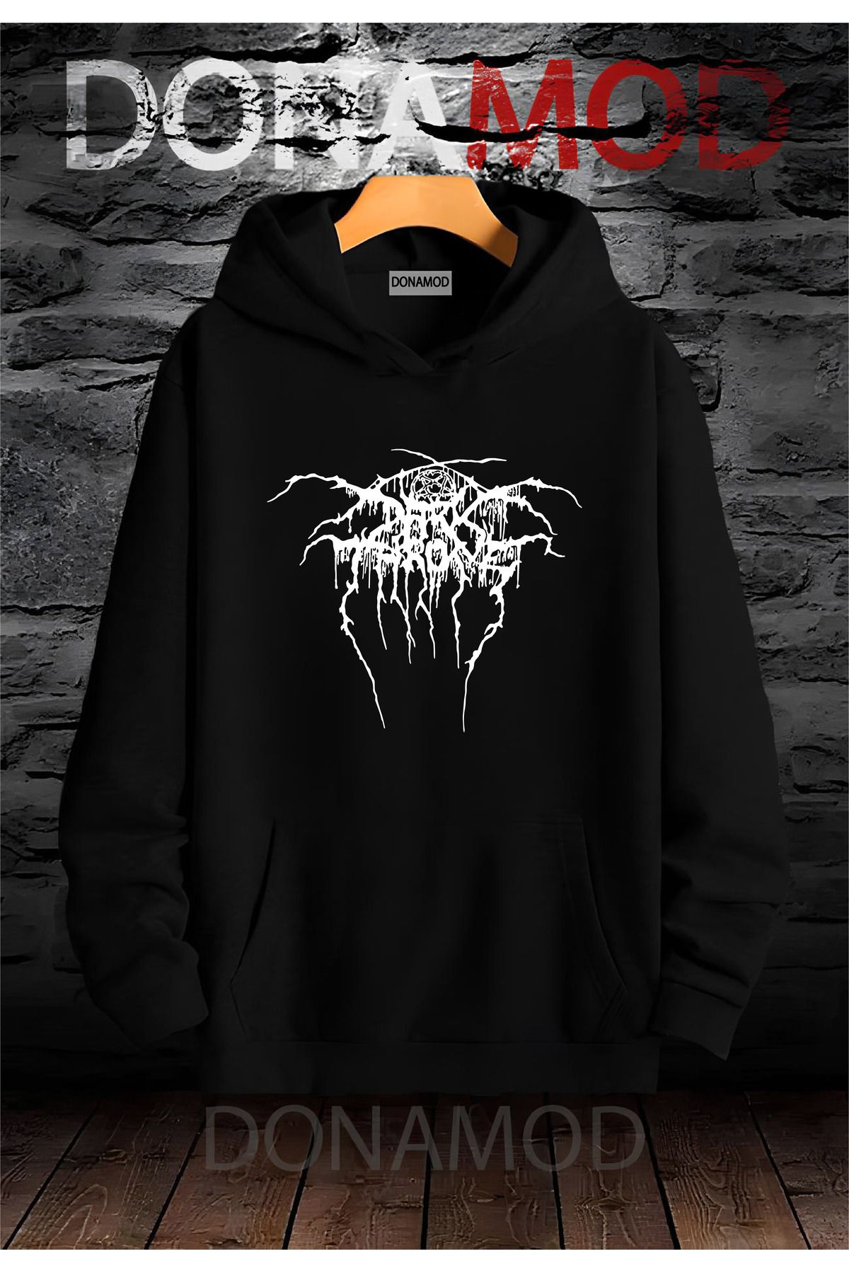 دونامد بلک هودی Oversize Opeth Mayhem Burzum Emperor Marduk Rock Music Band Black Metal Sweatshirt