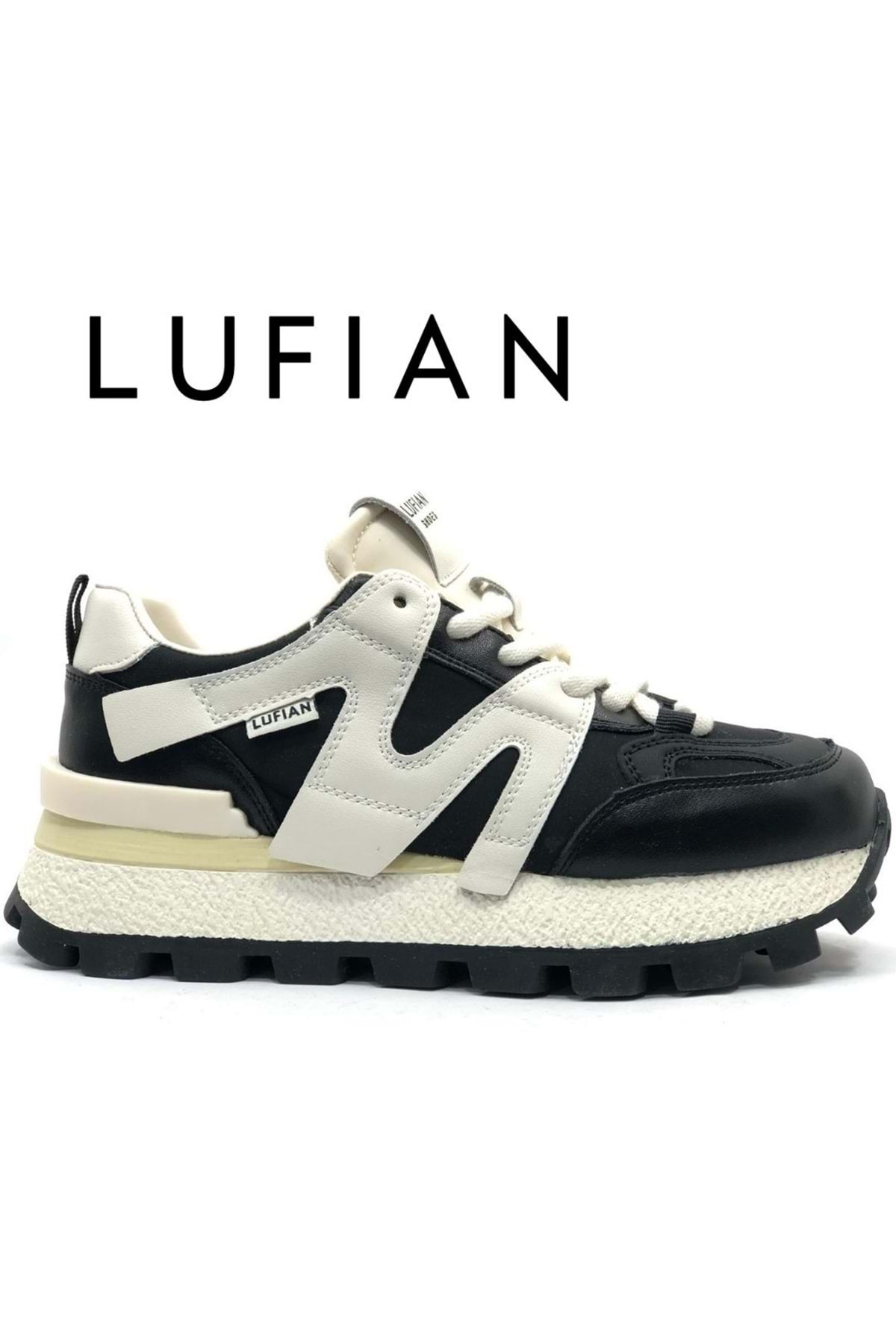 121230019 Emily Sneaker Unisex Deri Spor Ayakkabı Siyah