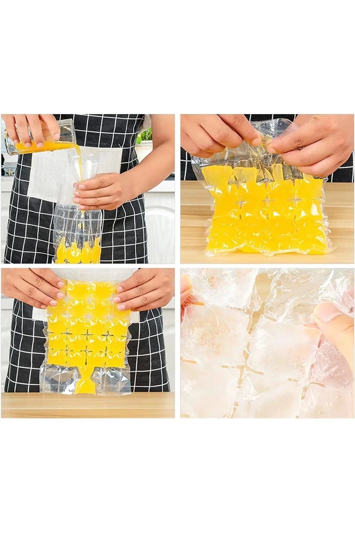 YOK YOK AMBALAJ-Ice Bags 24 Pieces 10 Sheets 240 Pieces Ice Cubes 2